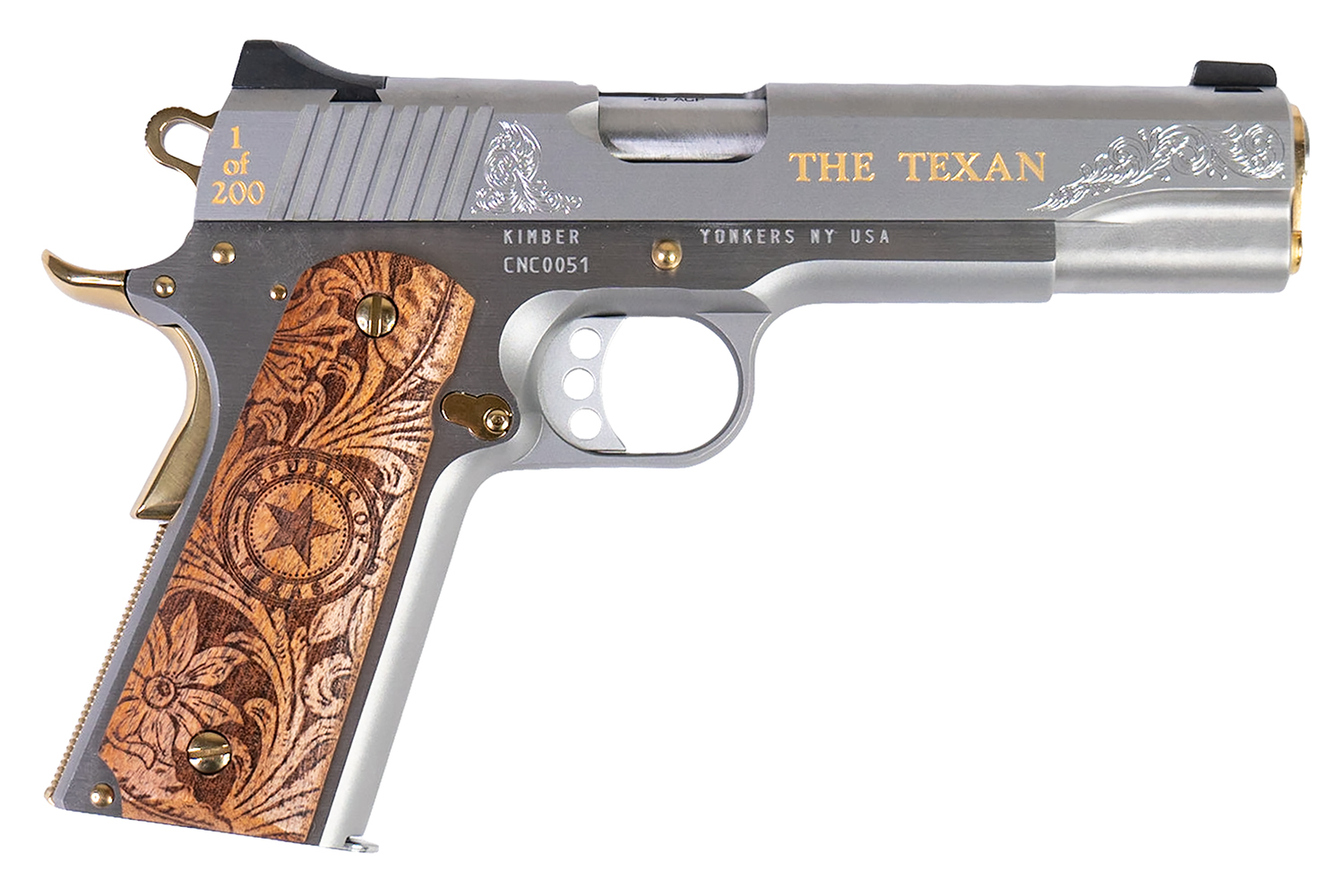 CNC Kimber 1911 Texan .45 ACP 5" Stainless Finish