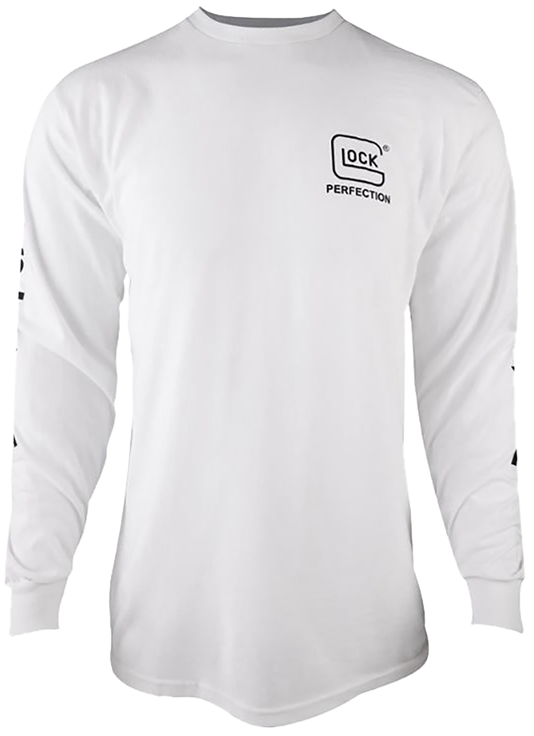 Glock Ap96094 Perfection Long Sleeve TEE White Pre-Shrunk Cotton Large