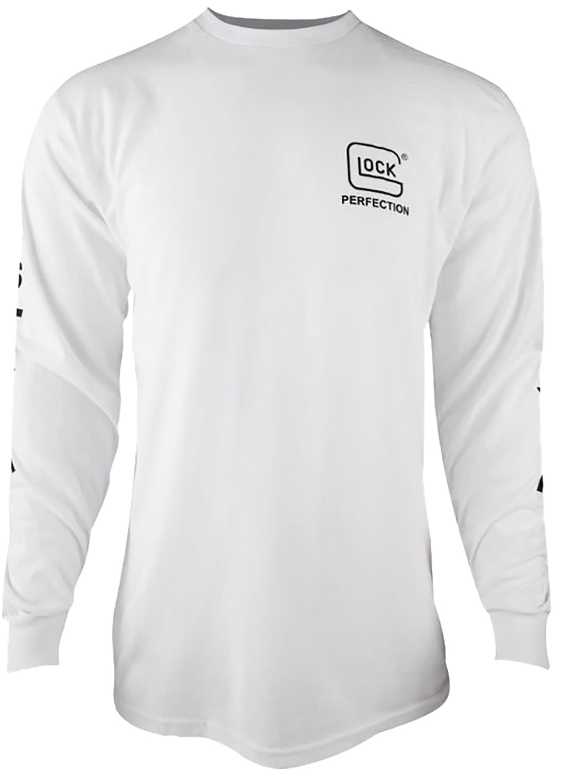 Glock AP96097 Perfection Long Sleeve Tee White 3XL Pre-Shrunk Cotton