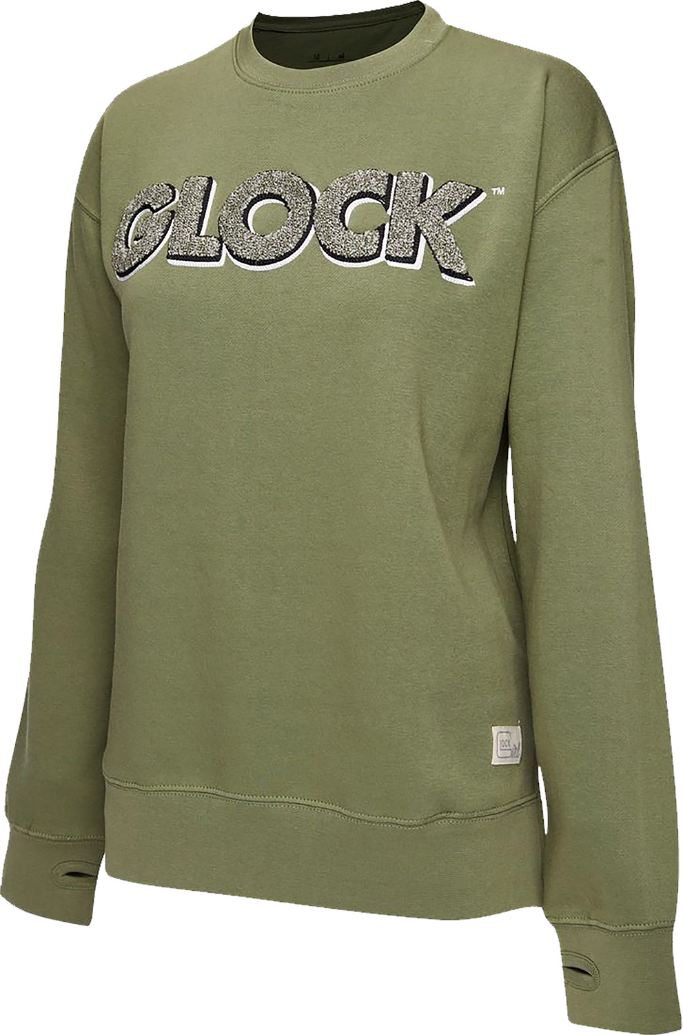 Glock AP96260 Crewneck Raglan Fleece Olive Small Cotton/Polyester