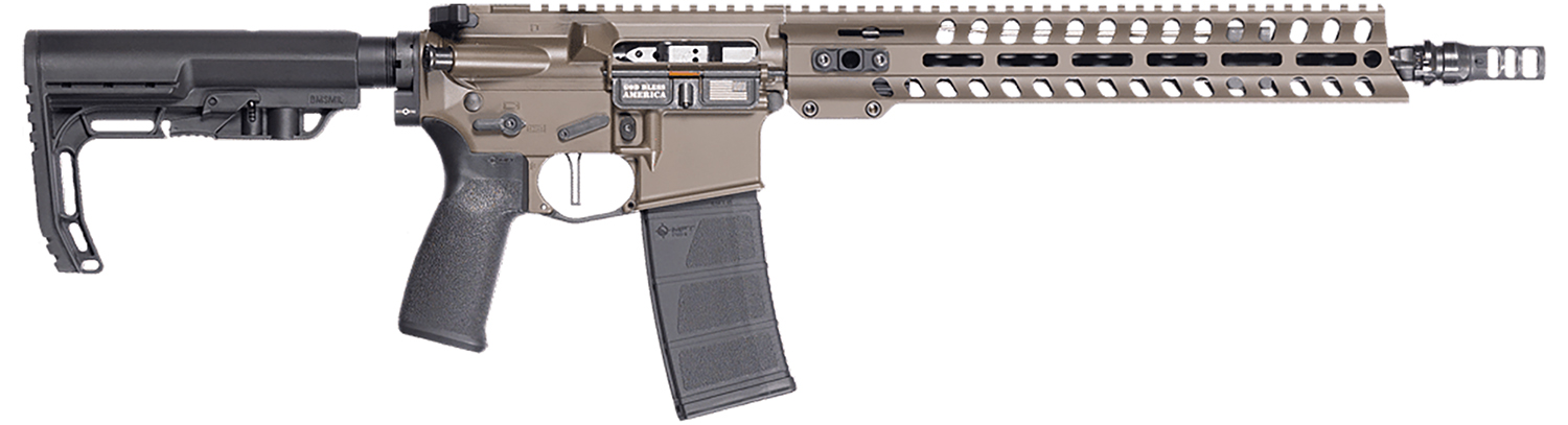 Patriot Ordnance Factory 02050 Minuteman  300 Blackout 30+1 13.75" Black Nitride Barrel/ Patriot Brown Cerakote Aluminum Receiver Picatinny Rail