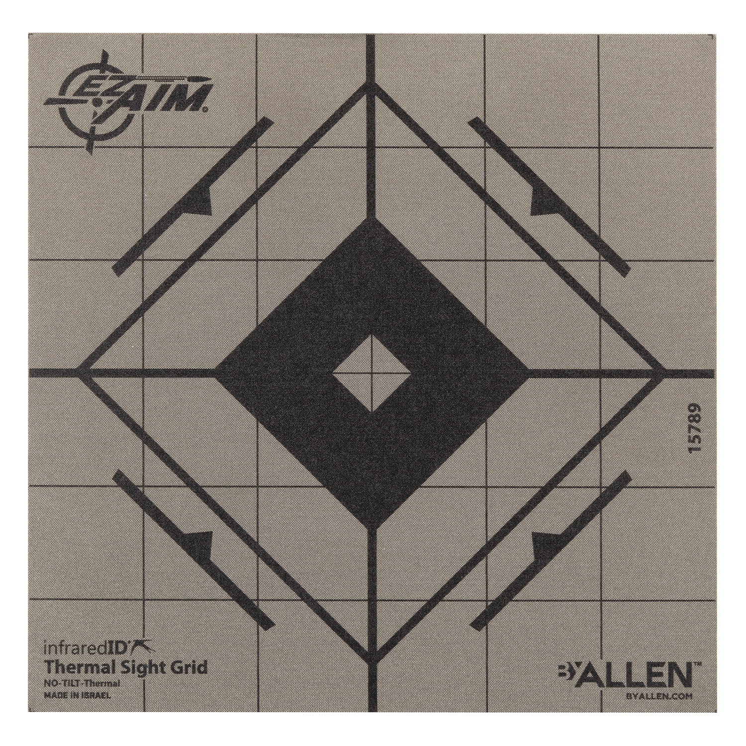 Allen 15789 Thermal Target  Sight-In Grid Hanging Paper 6" x 6" Black/Gray