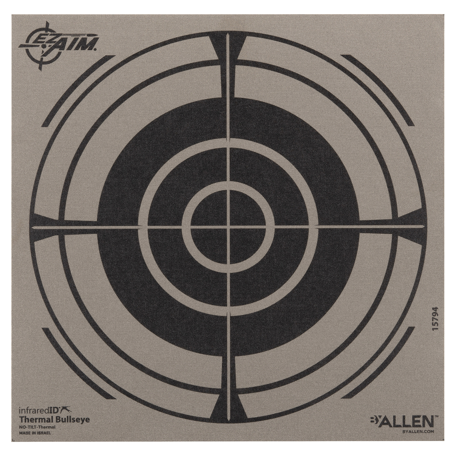 Allen 15794 Thermal Target Bullseye Hanging Paper 8” x Black/Gray - Allen Company
