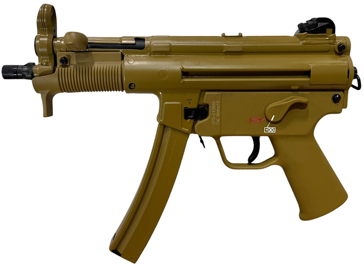 HK 810010779mm Luger 10+1 4.53" Black Navy-Style Threaded Barrel Flat