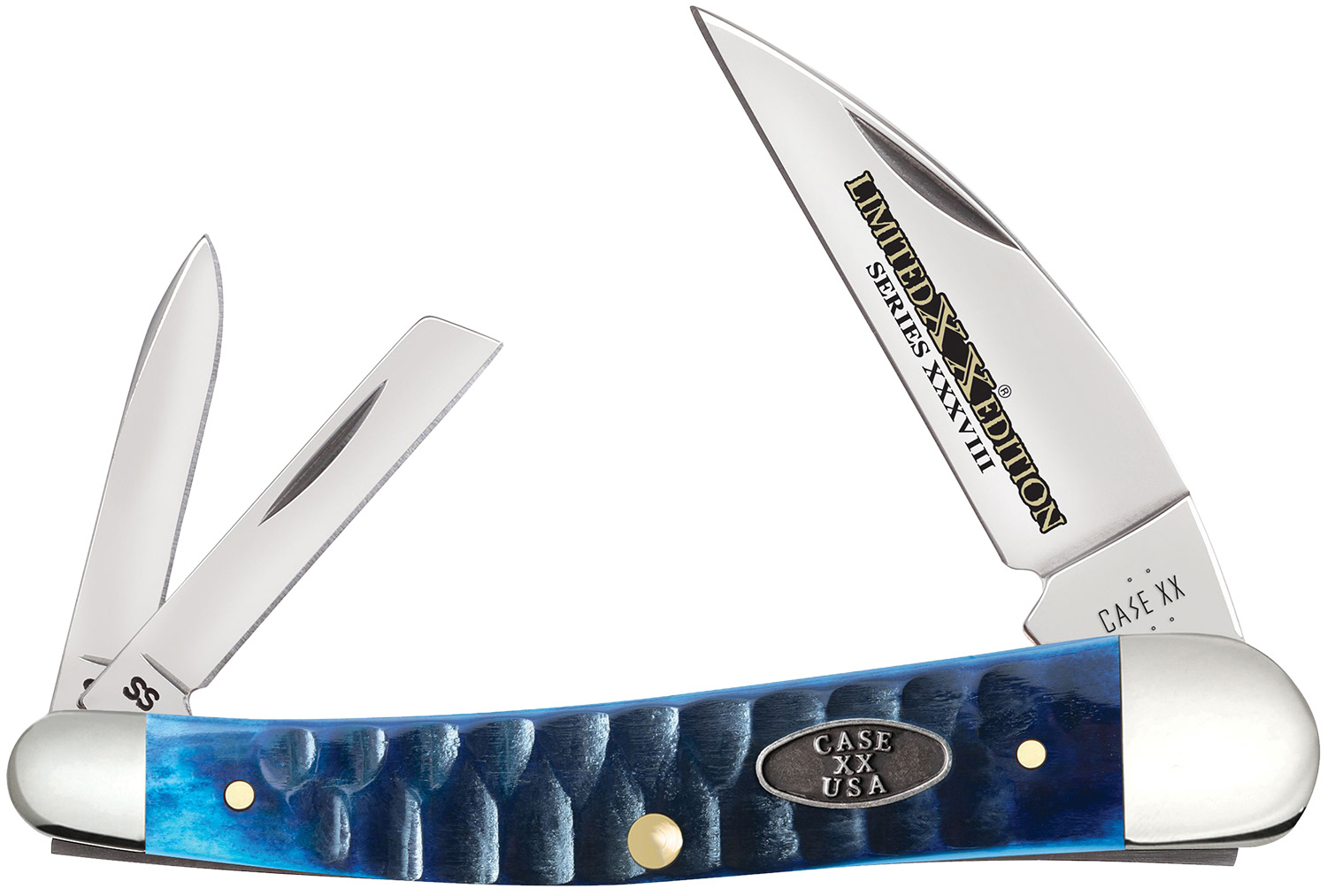 CASE 53983 OCEAN BLUE BONE SEAHORSE WHITTLER CASE 53983 OCEAN BLUE BONE SEAHORSE WHITTLER