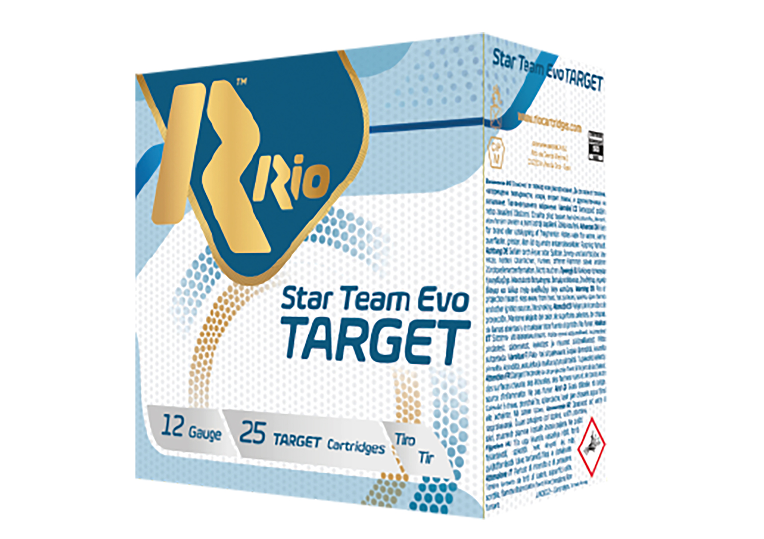 Rio Star Team Evo Training 24 Light Shotshells 12 ga 2-3/4 1200fps 7/8oz #7.5 25/ct
