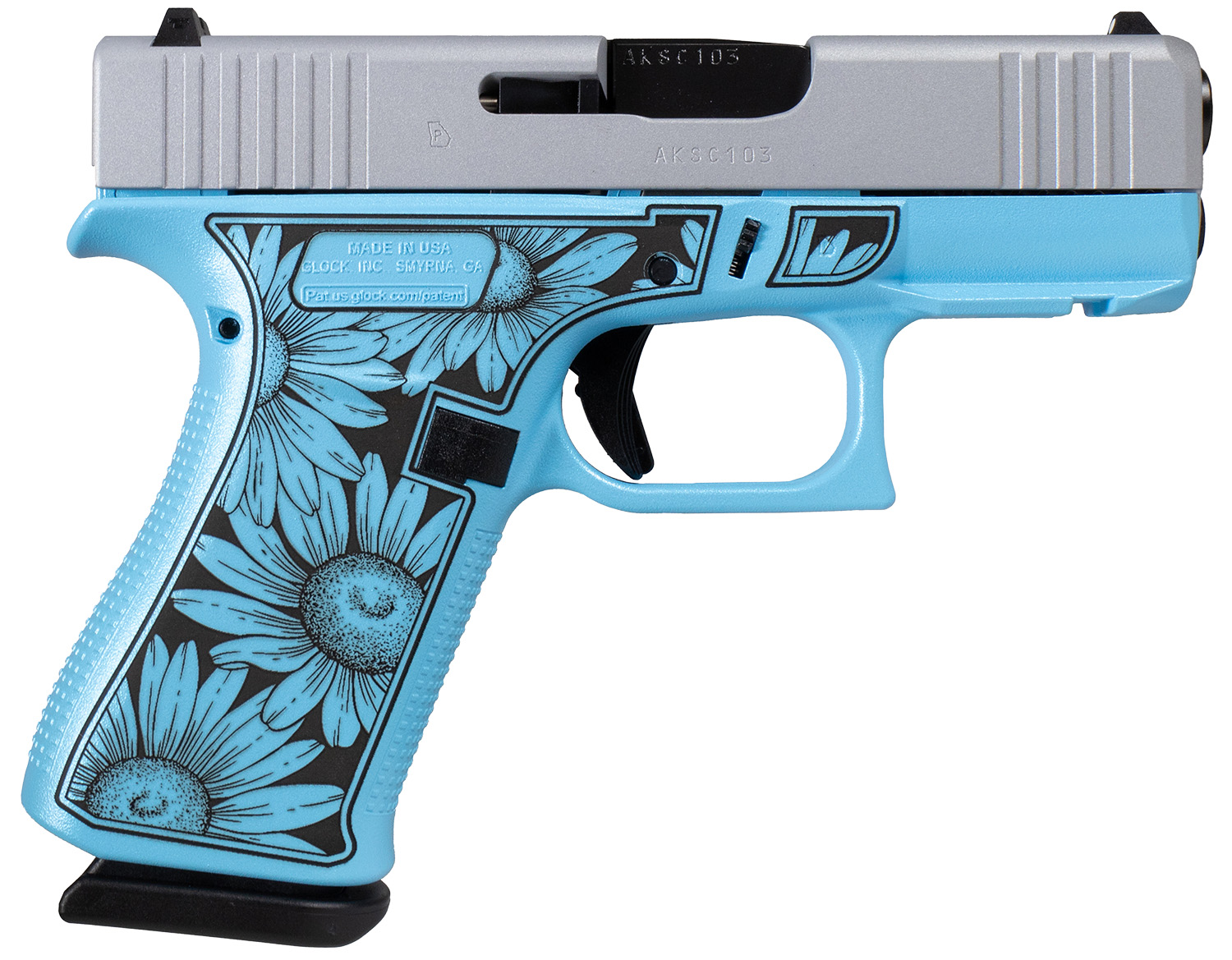 Glock G43X FR Miss Daisy Semi-Automatic Pistol 9mm Luger 3.41" Barrel