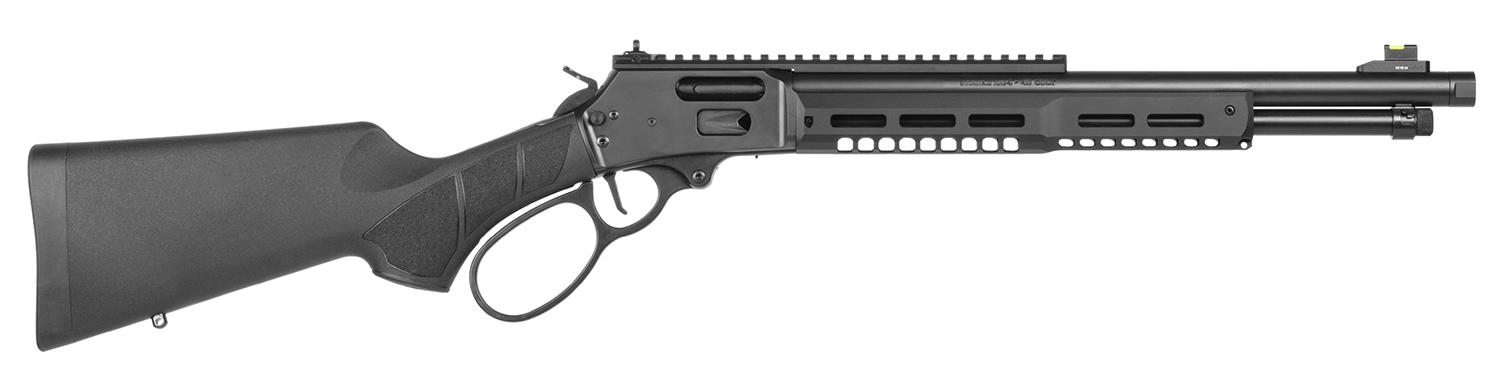 Smith & Wesson 14195 1854 Stealth Hunter 45 Long Colt 8+1 16.30" Black Armornite Threaded Barrel, Black Anodized Aluminum Receiver w/Picatinny Rail, Fixed w/Textured Grip Panels Black Synthetic Stock