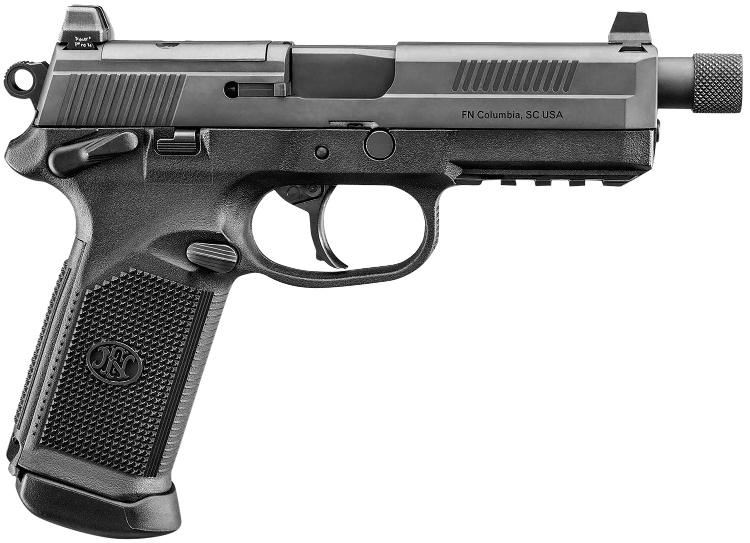 FN 66102271 FNX w/Optic 45 ACP 15+1 5.30" Black Steel Threaded Barrel