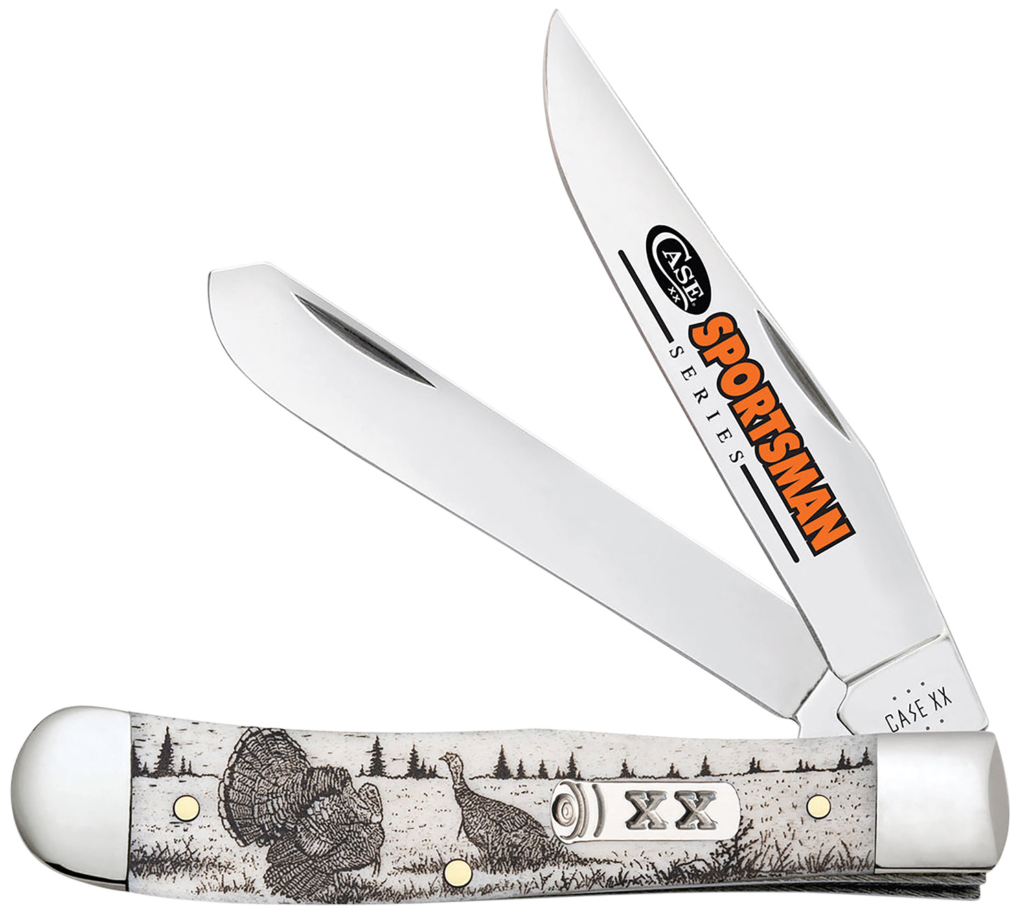 Case 81221 Trapper Sportsman Folding Clip Point/Spey Plain Mirror Polished