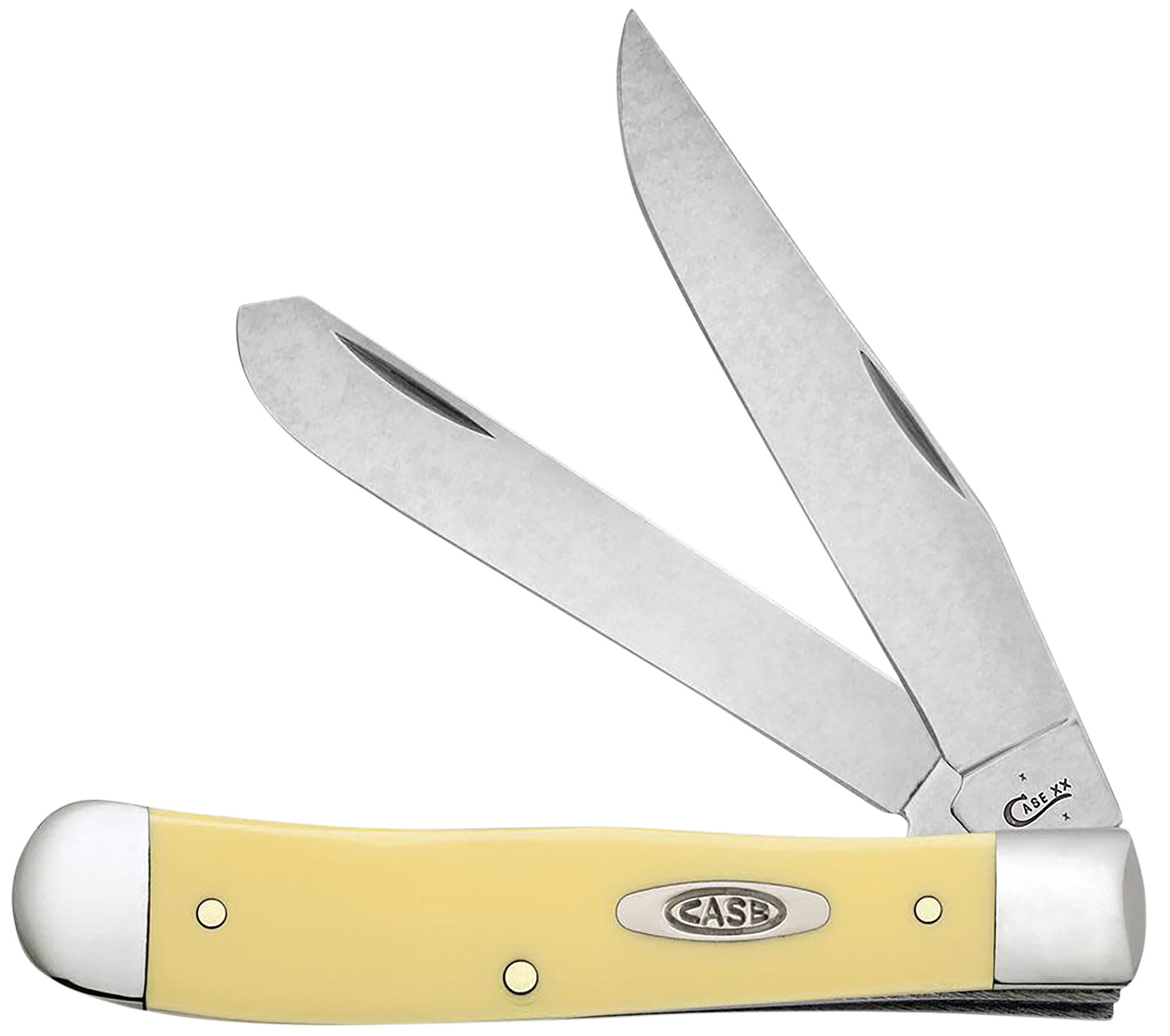 Case 30114 Yellow Synthetic Trapper Folding Clip Point-Spey Plain Mirror...