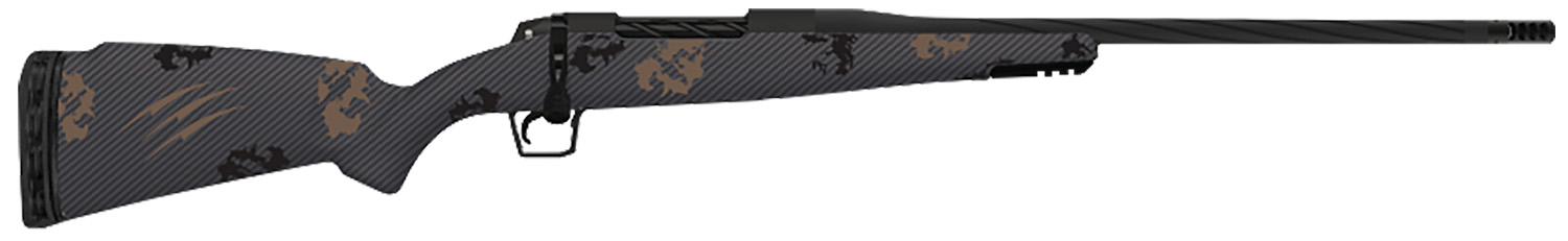 Fierce Firearms TWROG7PRC22BT Twisted TI Rogue 7mm PRC 22" Black Cerakote Steel Threaded Barrel, Drilled & Tapped Titanium Receiver, LR Negative Comb Trophy Camo Carbon Fiber Stock