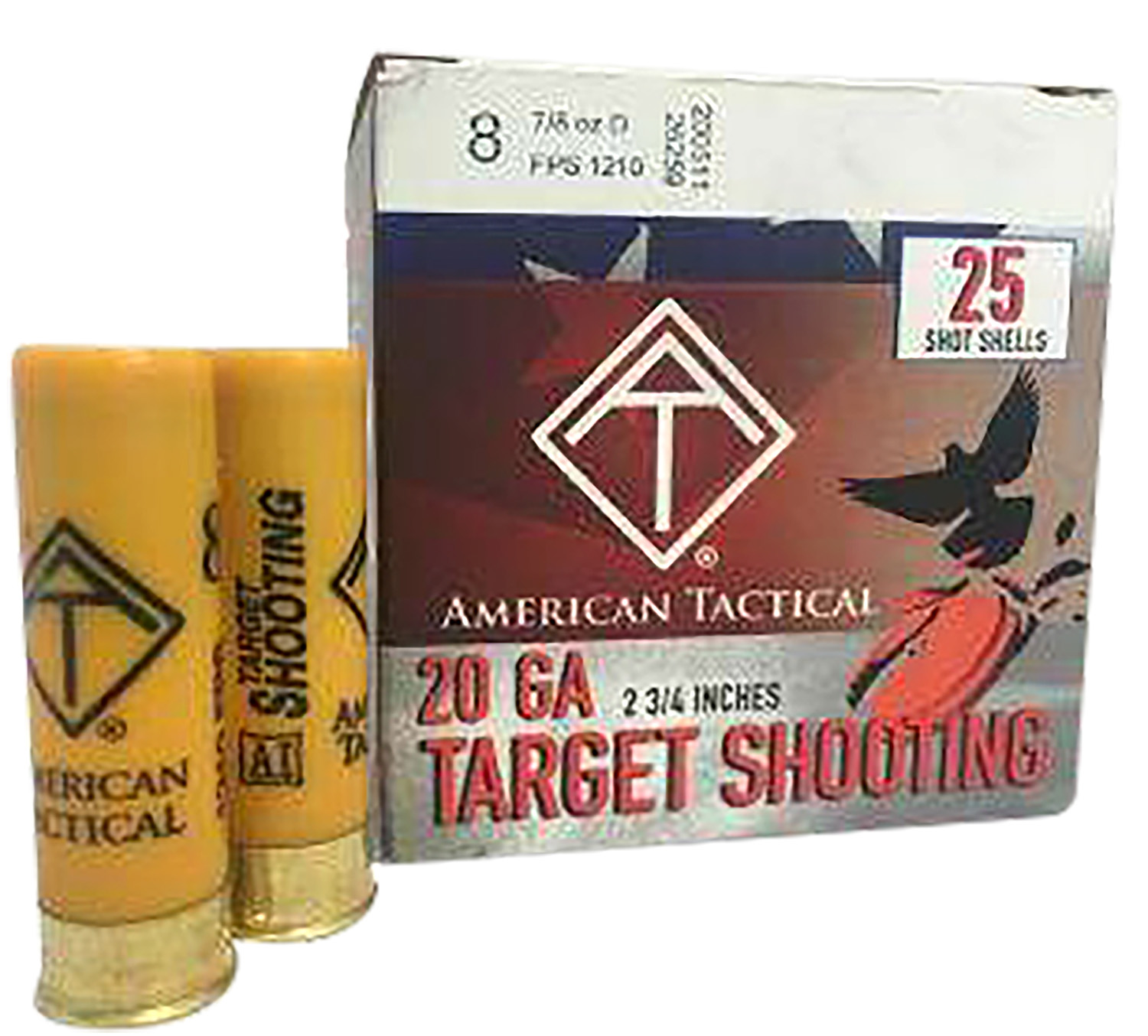 ATI  Target Load  20Gauge 2.75 7/8oz 8Shot 25 Per Box/10 Case
