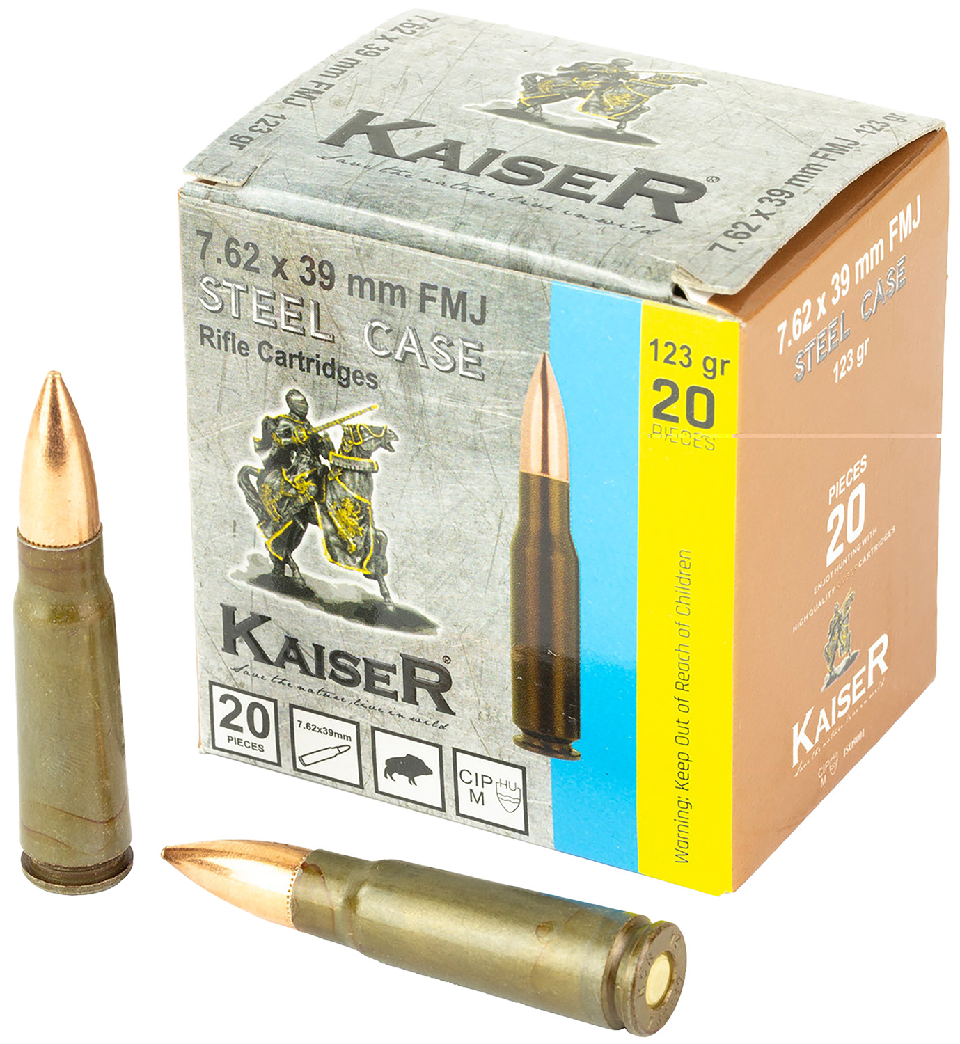KAISER 7.62X39 123GR FMJ 20/1000