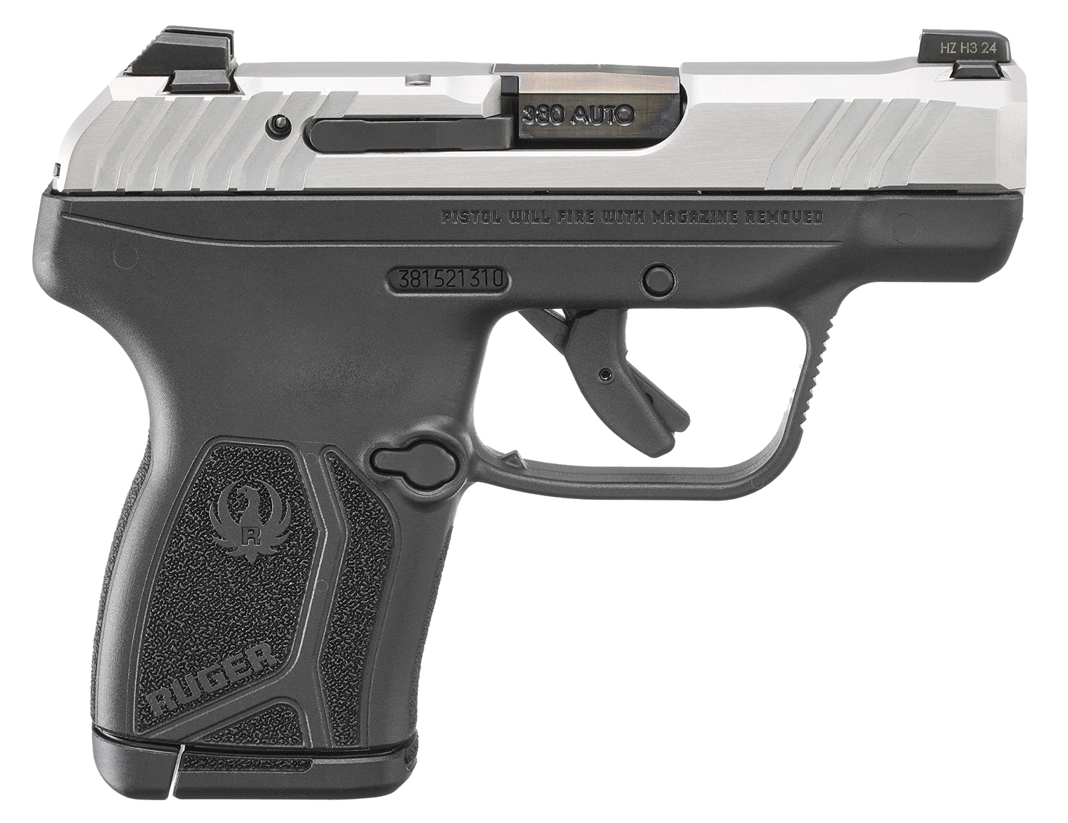 Ruger LCP Max 380 ACP 2.8in 10rd Stainless/Black Semi-Auto Pistol (13753) - Ruger - 380 ACP