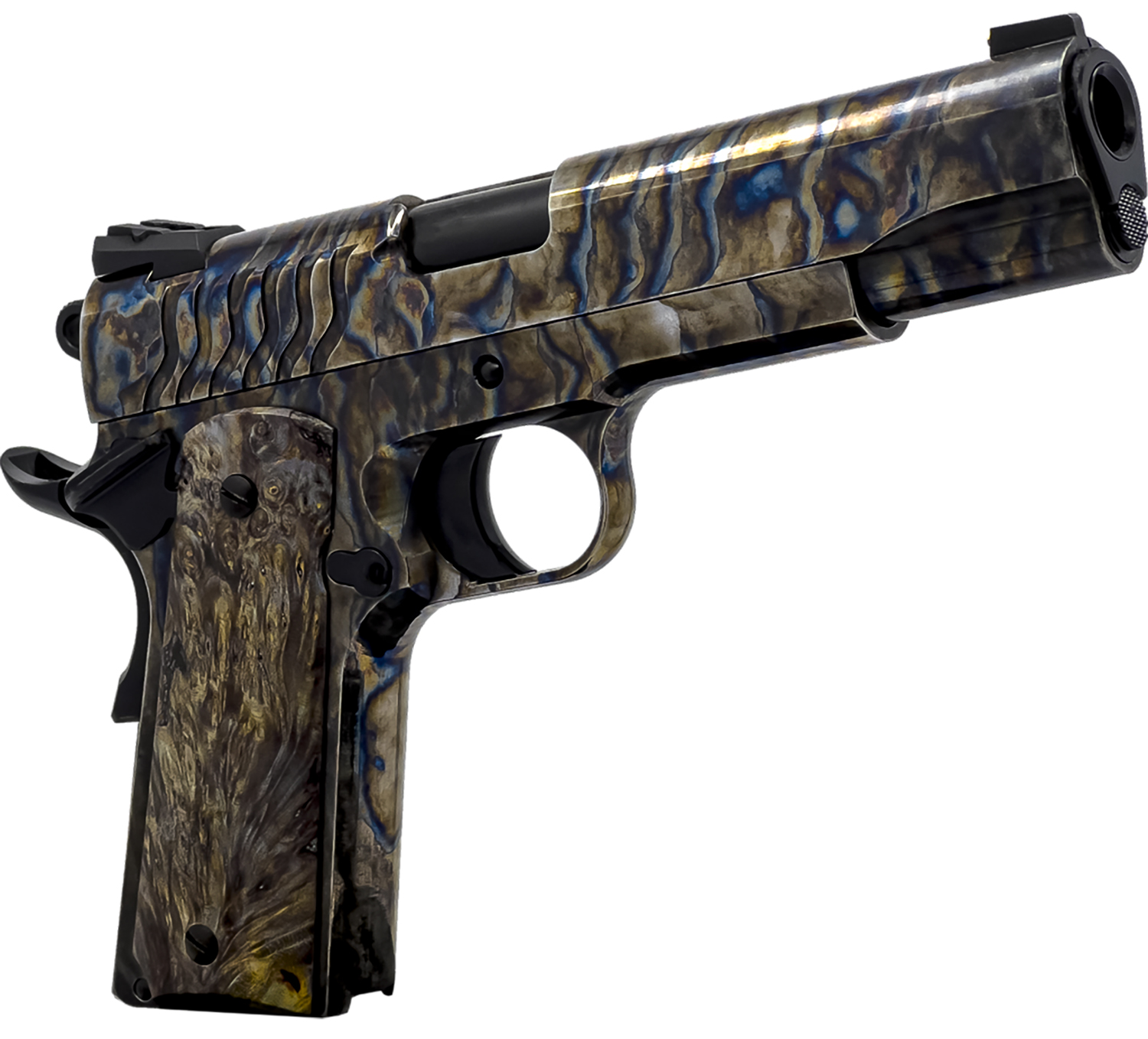 Dickinson DCKSN45FS 1911 45 ACP 9+1 5" Wood Grip Black Steel Barrel