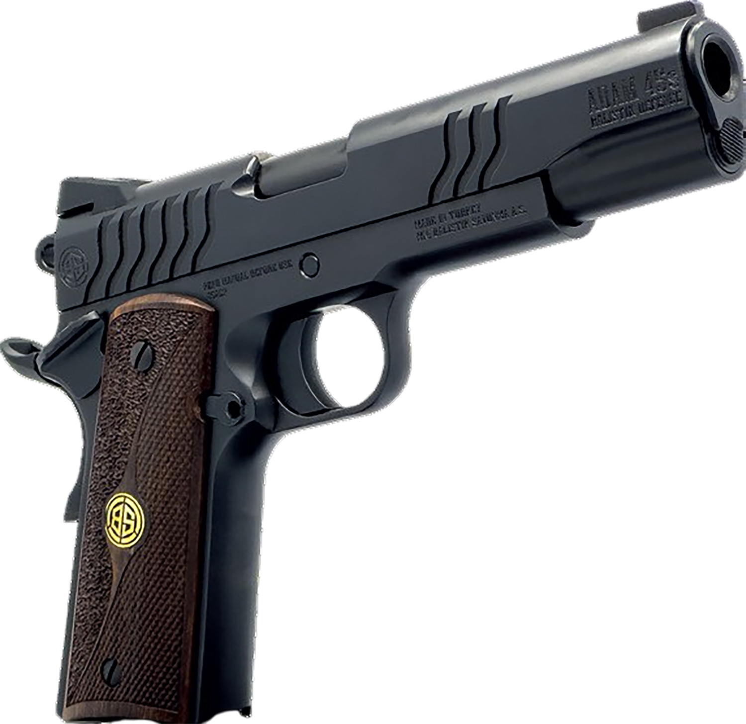 Dickinson DCKSN9BS 1911 Adam 9mm 9+1 4.37" Black Steel Wood Grip