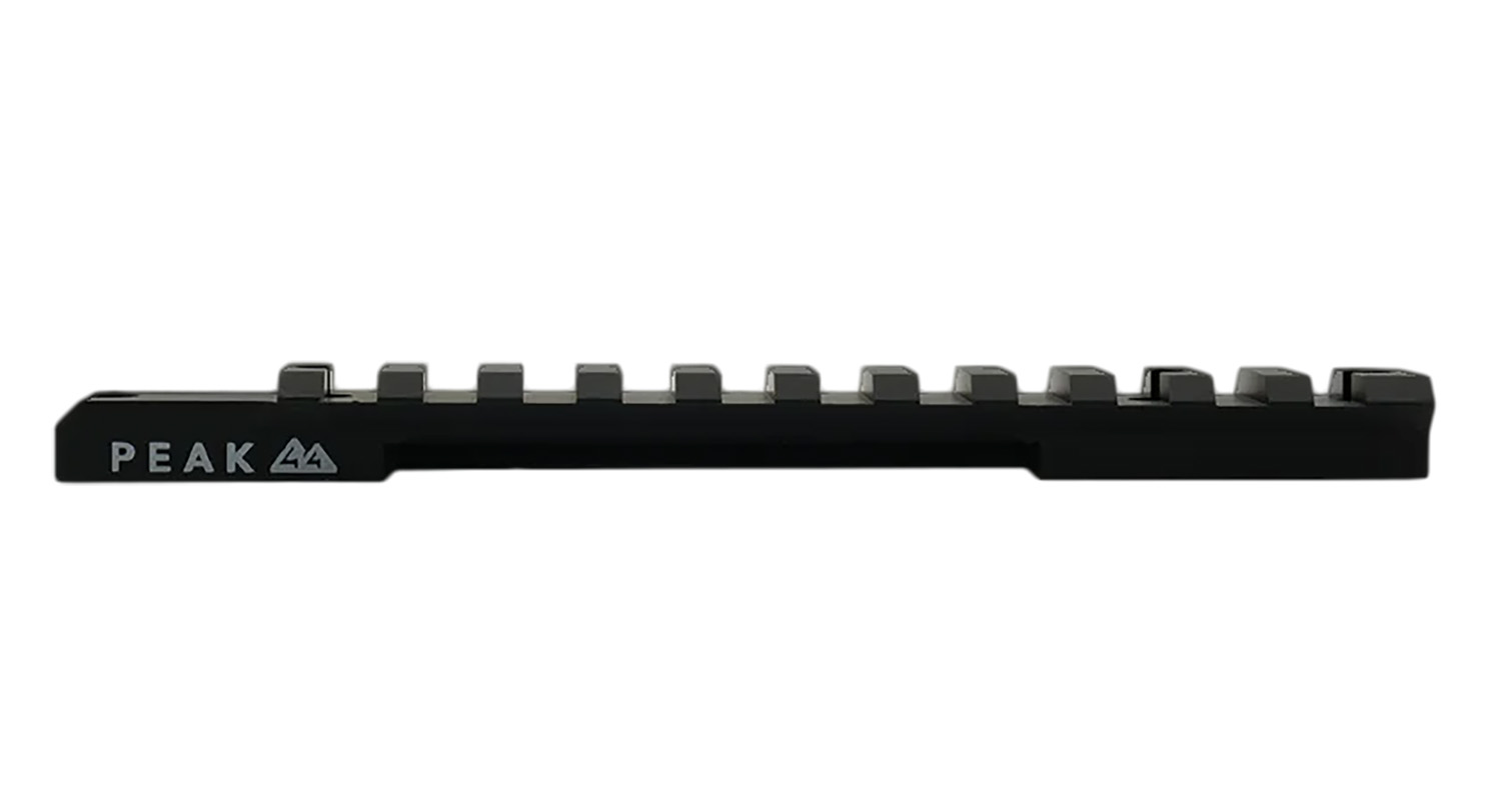 Weatherby J010002 Picatinny Rail Peak 44 Black Aluminum Weatherby Mark V Picatinny Rail/Weaver Mount Standard 6-Lug Acti