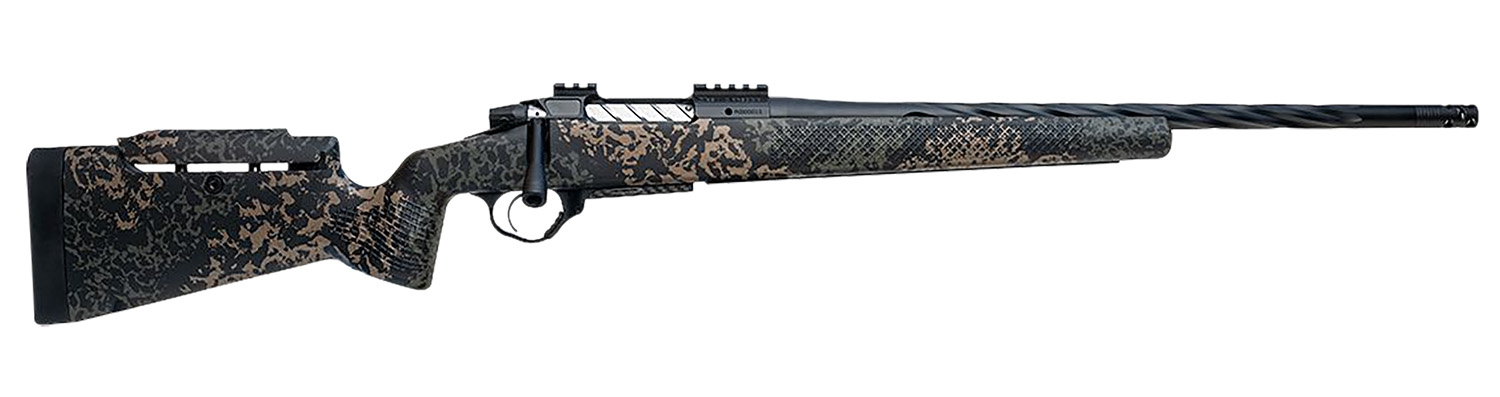 Seekins Precision 0011710273-F Havak PH3 7mm BC 22" Black Fluted Threaded Barrel, Black Picatinny Rail Steel Receiver, Adj Cheek Riser Woodland Shadow Synthetic Stock