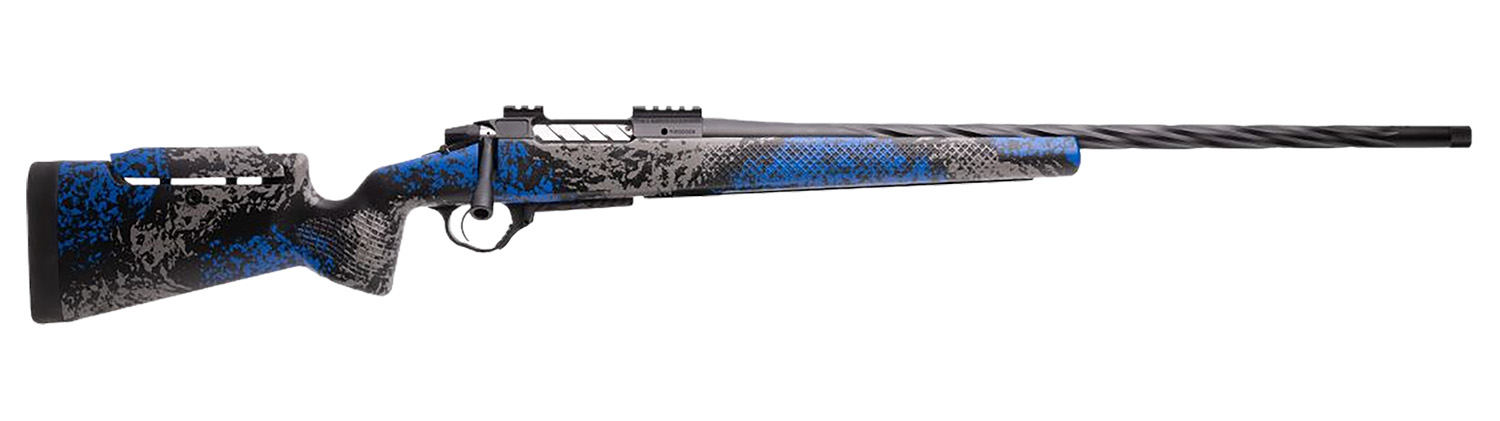 Seekins Precision 0011710325-F Havak PH3 6.5 PRC 24" Black Fluted Threaded Barrel, Black Picatinny Rail Steel Receiver, Adj Cheek Riser Glacier Shadow Synthetic Stock