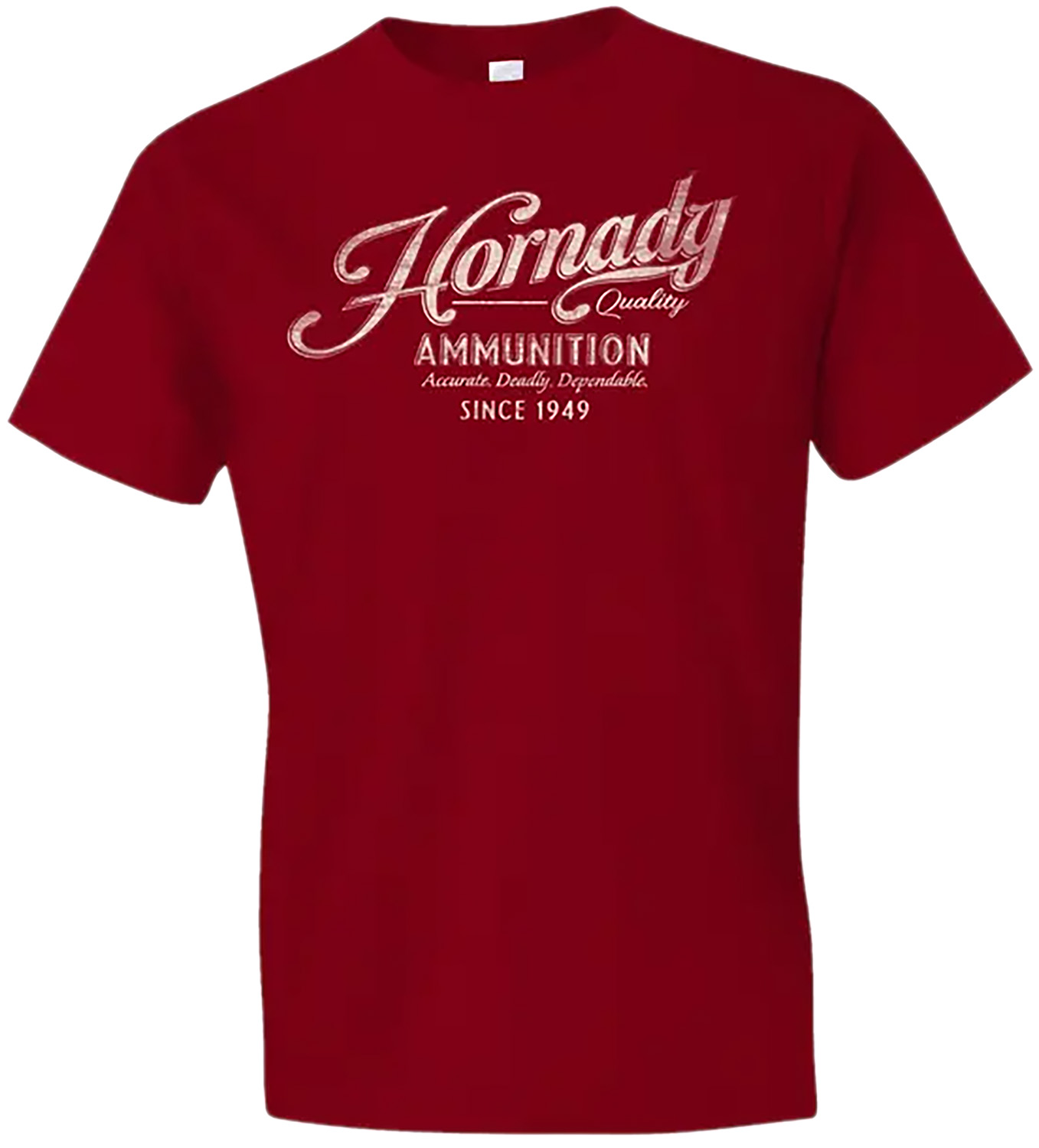 Hornady 31872 Vintage Script Red Cotton Semi-Fitted Medium Shirt