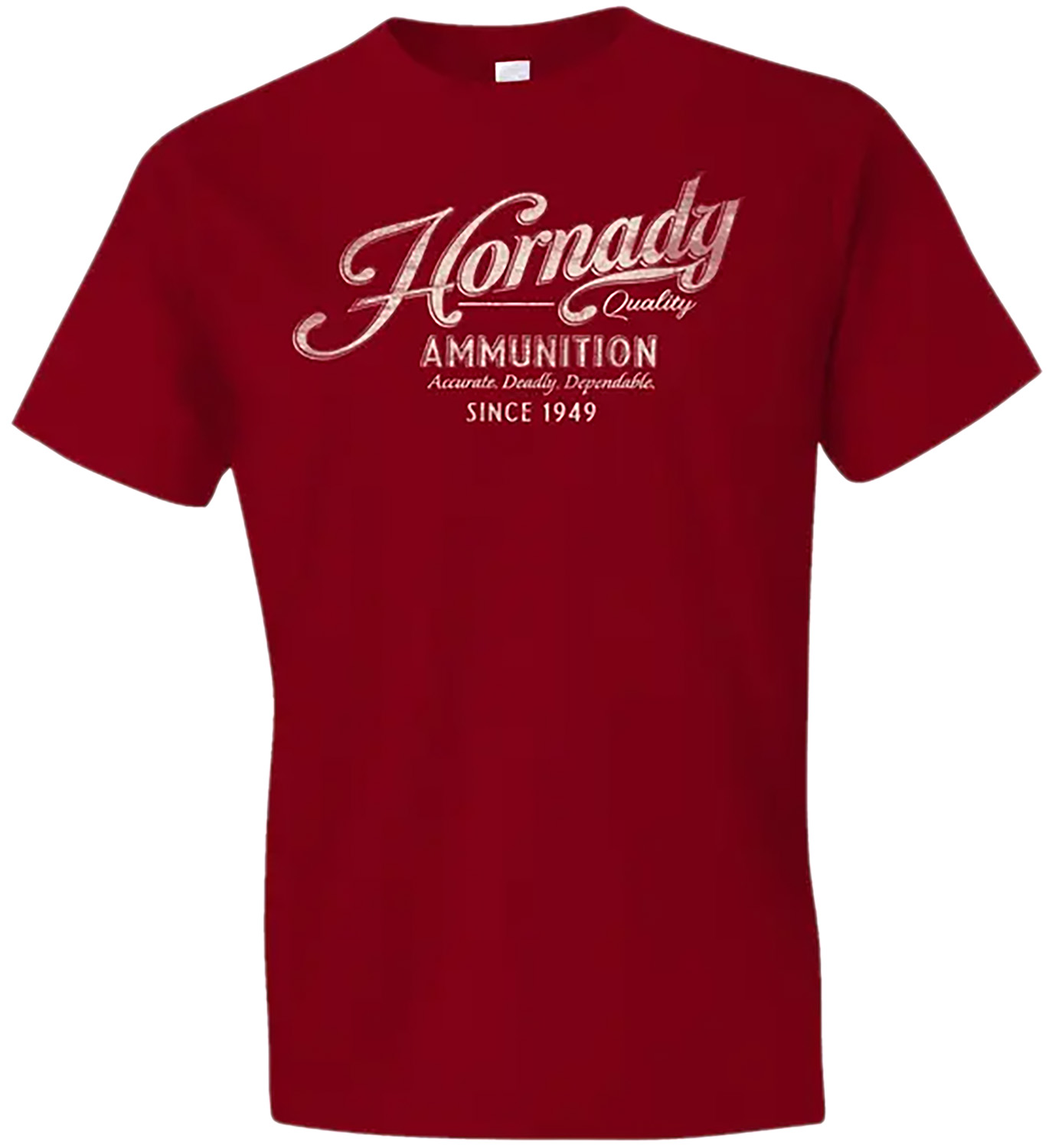 Hornady 31873 Vintage Script Red Cotton Semi-Fitted Large Shirt