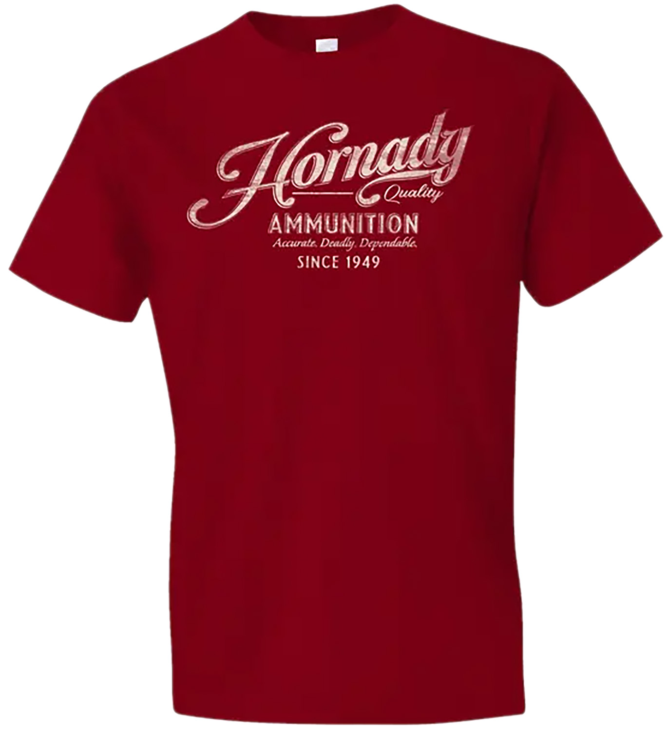 Hornady 31875 Vintage Script Red Cotton Semi-Fitted T-Shirt 2XL