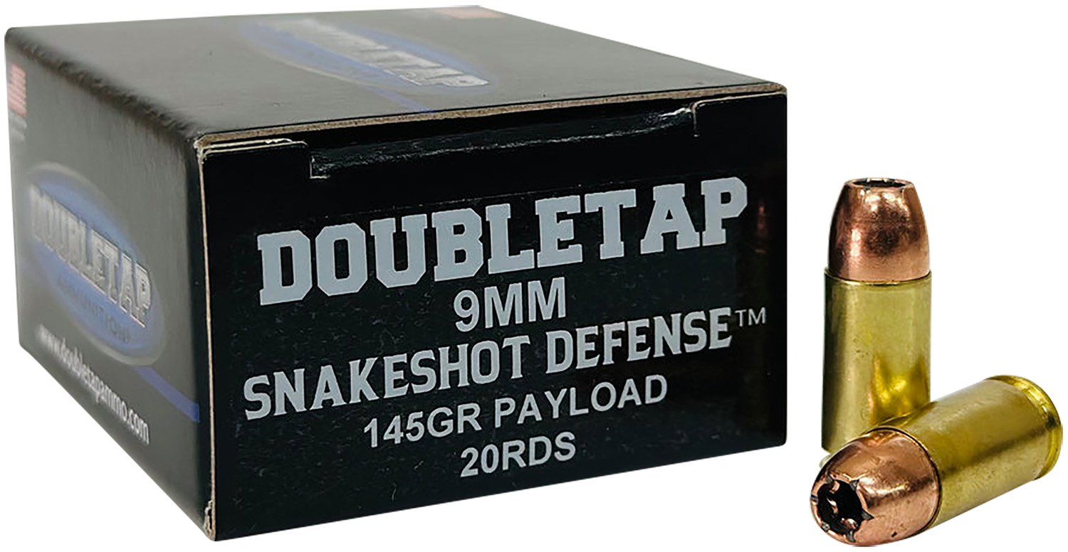 DoubleTap Ammunition 9MMSS20 Snake Shot  9mm 20 Per Box/50 Case