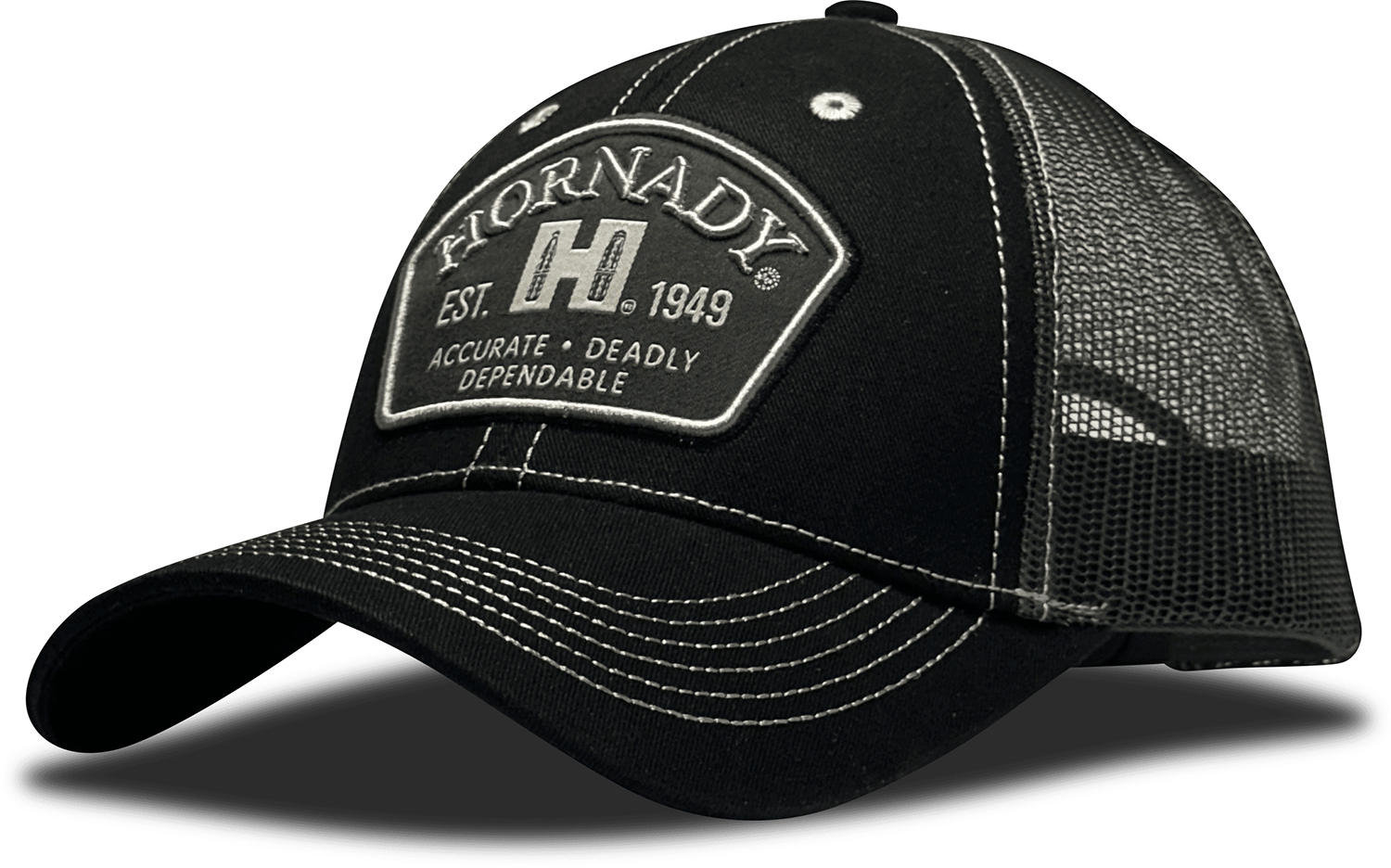 Hornady Gear 32790   Black Trucker Hornady Patch
