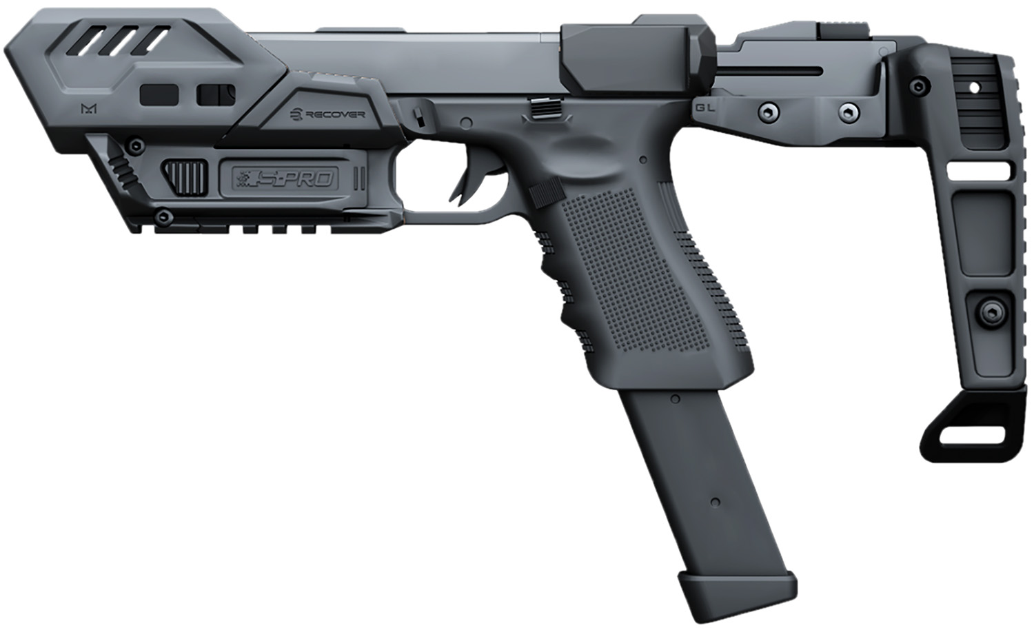 Recover Tactical SPROMGB01 S-Pro MG Conversion Kit for Glock Black