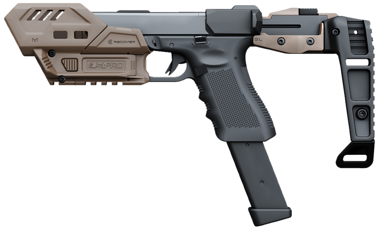 Recover Tactical SPROMGB02 S-Pro MG Conversion Kit Glock Tan MLOK - REC