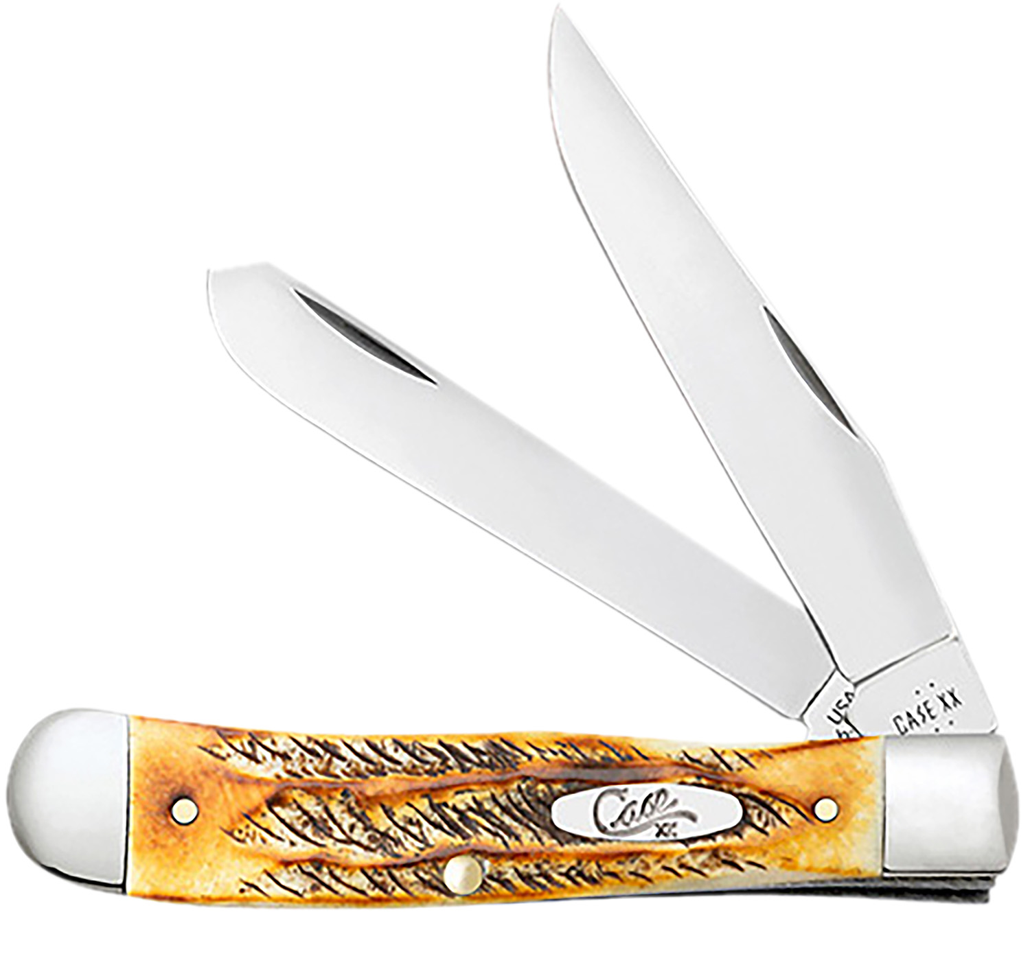 Case 65345 Trapper 3.25" Folding Clip Point/Spey Plain Mirror Polished - Case Cutlery - CLIP POINT/SPEY
