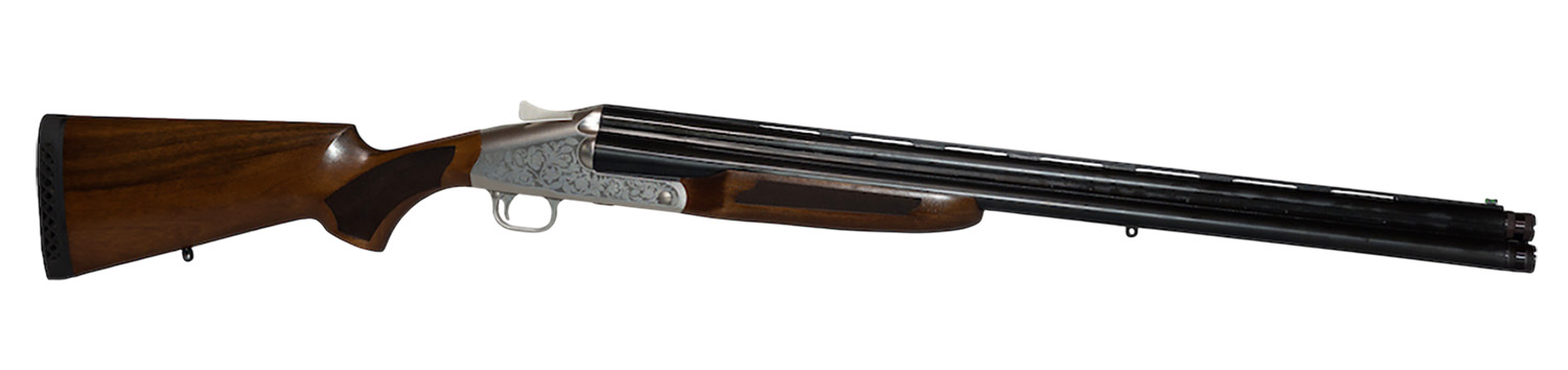 ATI ATIGKOF123B26 Triple Barrel 12 Gauge 26" Vent Rib Wood Stock Silver - American Tactical Imports - 12 GAUGE