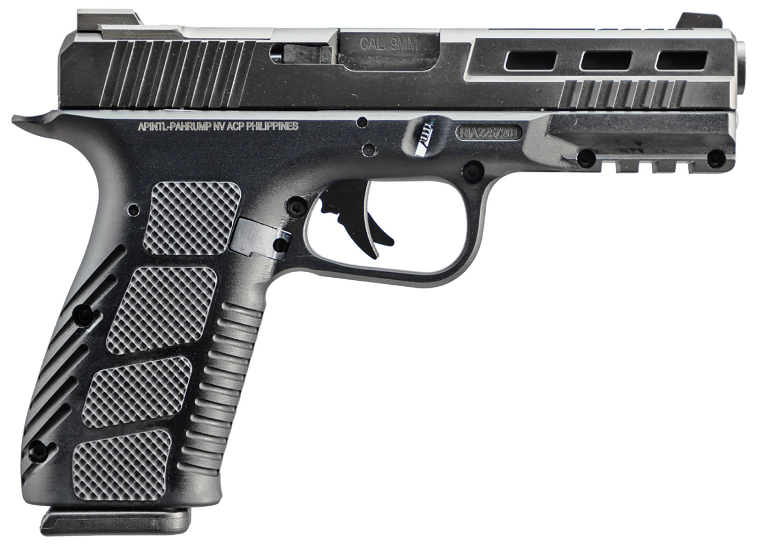 Rock Island 57124 STK100  9mm Luger 17+1 4" Black PVD Ported/Serrated  Slide, Black Anodized Frame