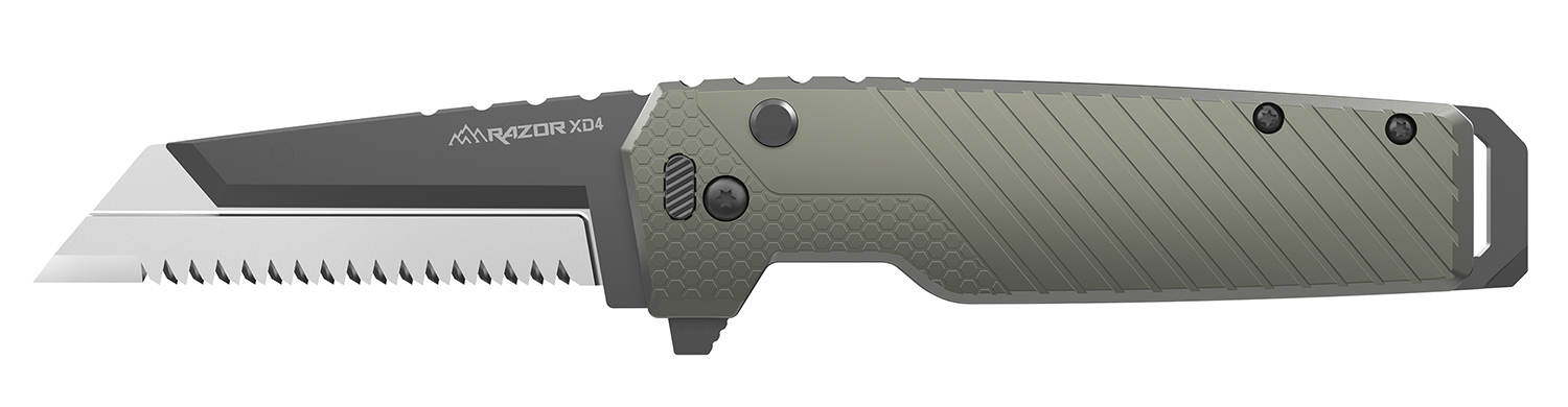 Outdoor Edge XDS430A-C Razor XD4 3.0" Heavy Duty Green Knife - Outdoor Edge