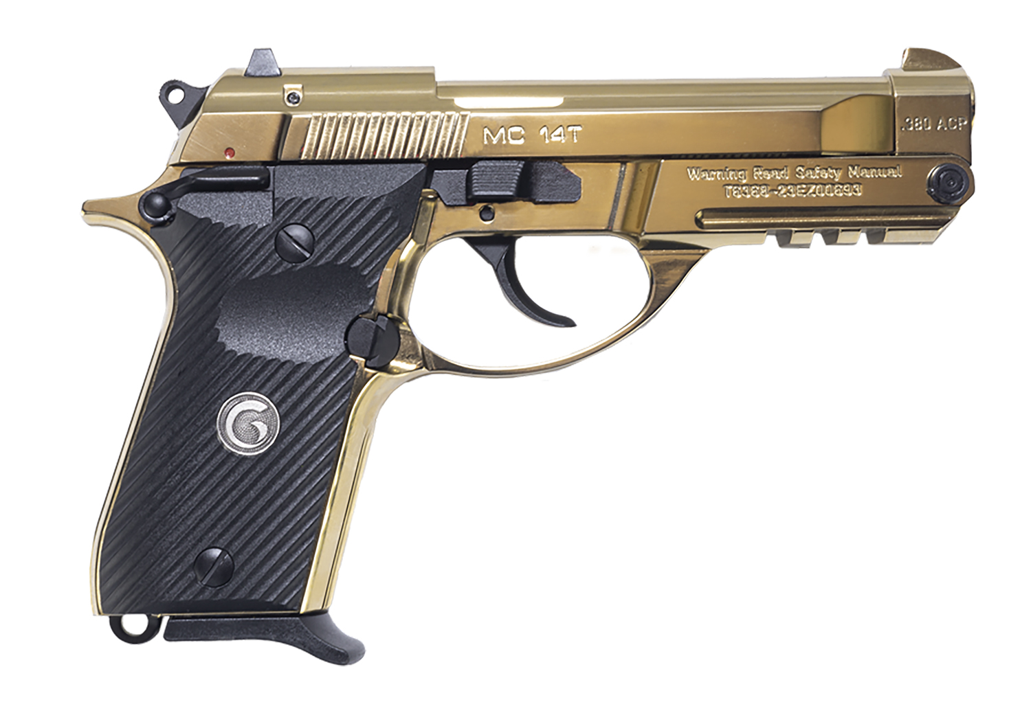 Girsan 390870 MC 14T Solution Compact Frame 380 ACP 13+1 4.50" Gold... - European American Armory - 380 ACP