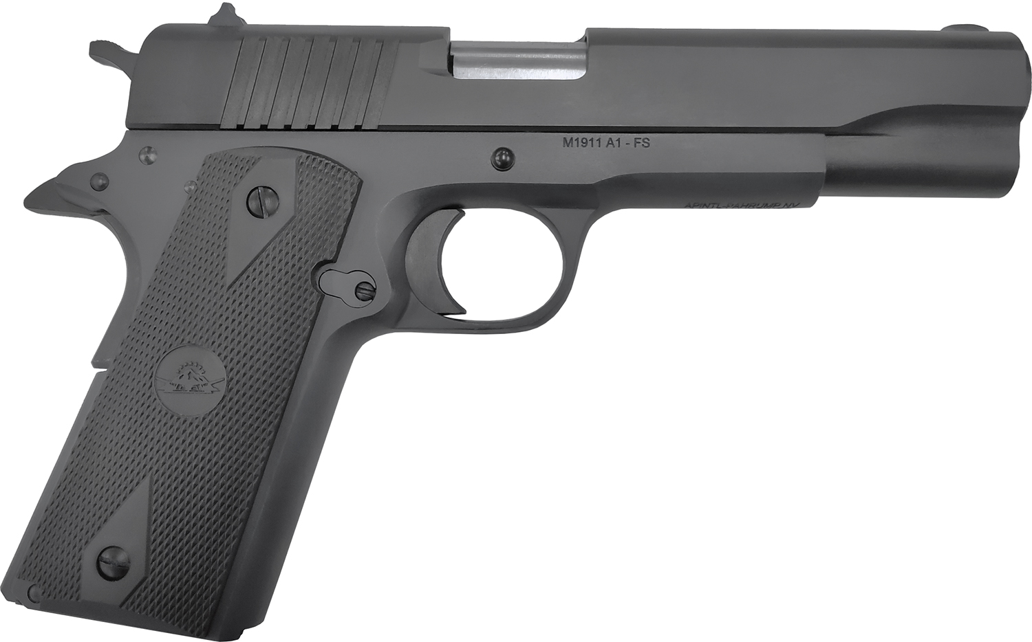 Rock Island 56867 GI  Sports South Exclusive Full Size Frame 10mm Auto 8+1 5 Black Bull Barrel, Black Parkerized Serrated Steel Slide, Black Parkerized Steel Frame w/Beavertail, Black Rubber Grip