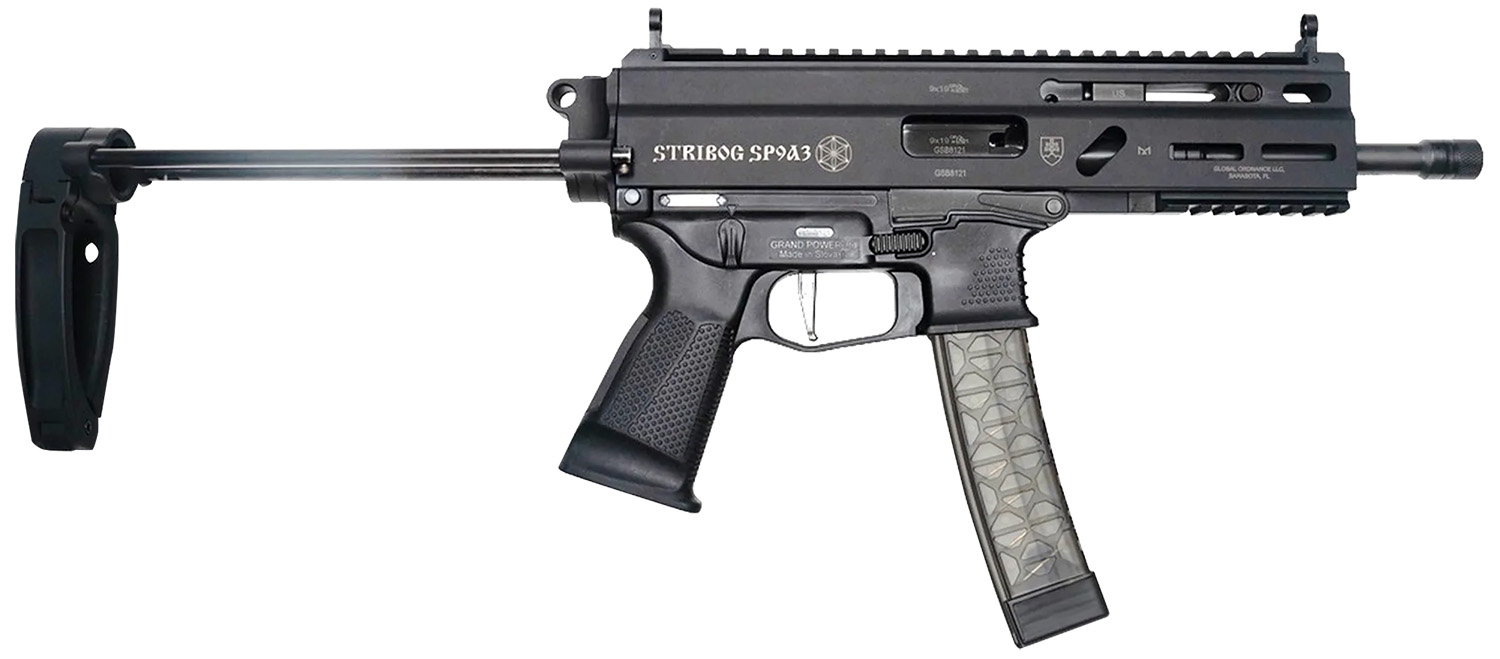 Grand Power 850003223124 Stribog SP9A3 9mm Luger 30+1 Black PDW Tailhook