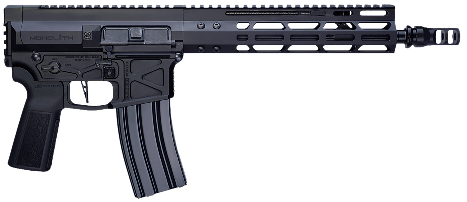 Global Ordnance LLC 197892003230 Monolith 15P 5.56x45mm NATO 30+1 12.50 Black Mono Barrel, M-LOK Handguard, Black Aluminum Picatinny Rail Receiver, Rear Picatinny Rail, B5 P-Grip 23 Grip