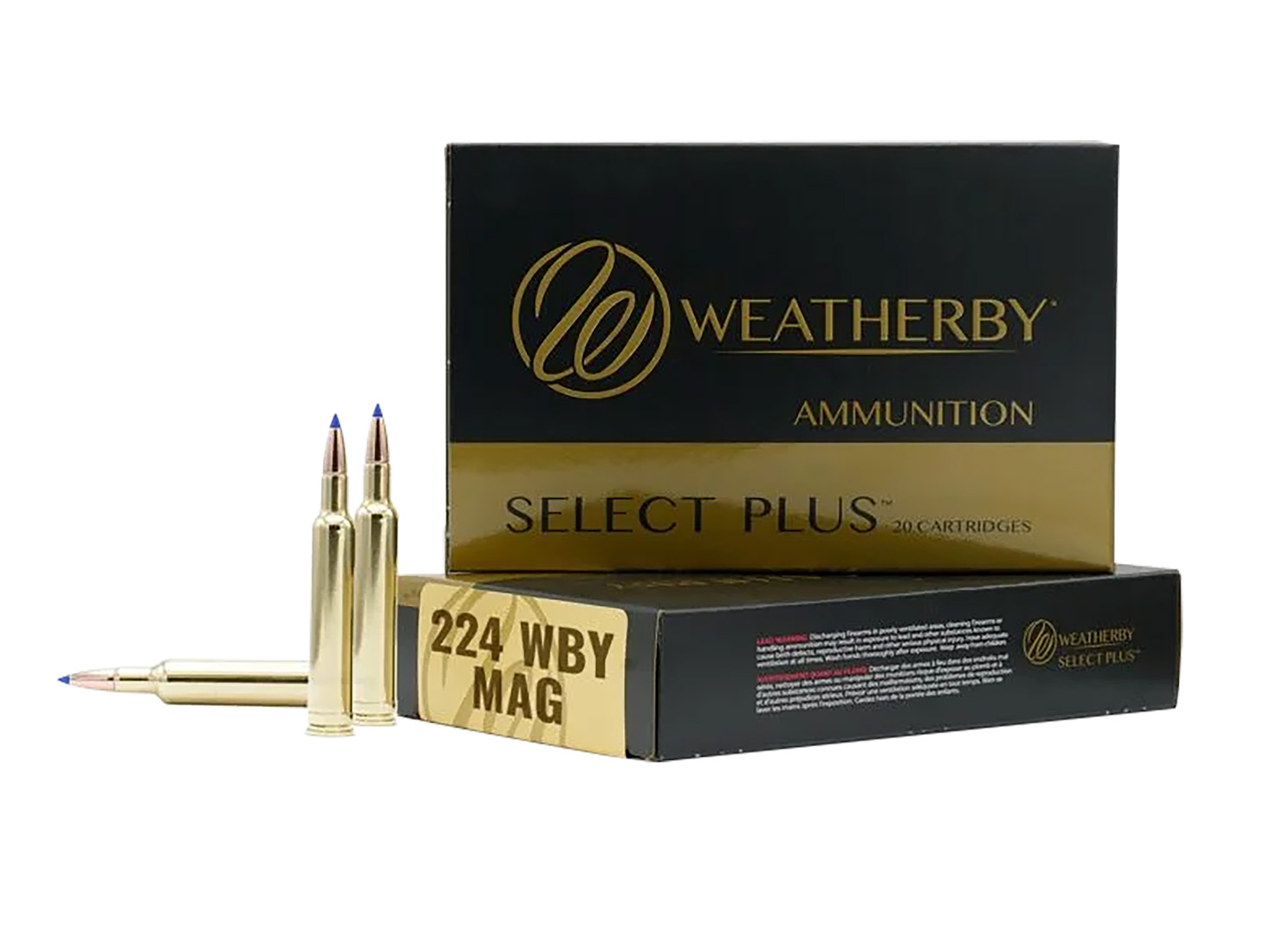 Weatherby H22450VMAX 224WthbyMag 50gr Hornady V-Max 20 Per Box/10 Case