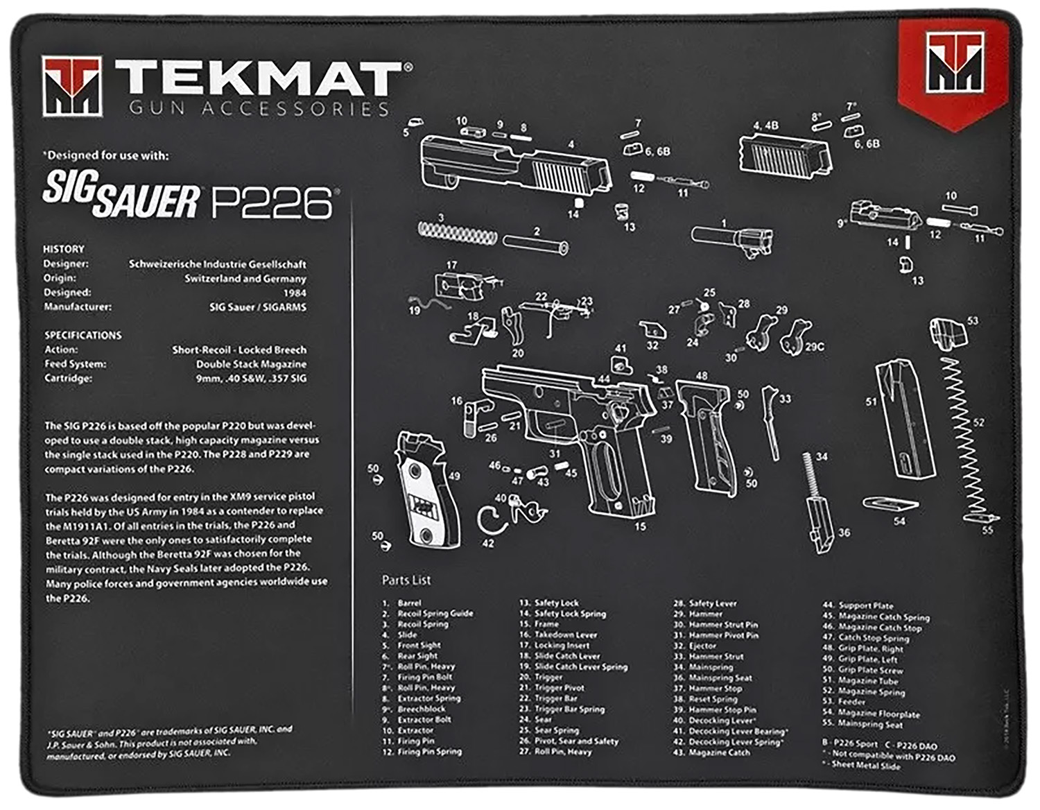 TEKMAT TEK-R20-SIGP226      20X15 ULTRA SIG P226