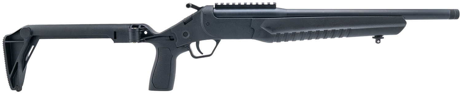 Rossi LWC300B-BKFS LWC  300 Blackout Single Shot 16.50" Black Oxide Threaded Barrel, Black Picatinny Rail Alloy Steel Receiver, Folding Black Polymer Stock