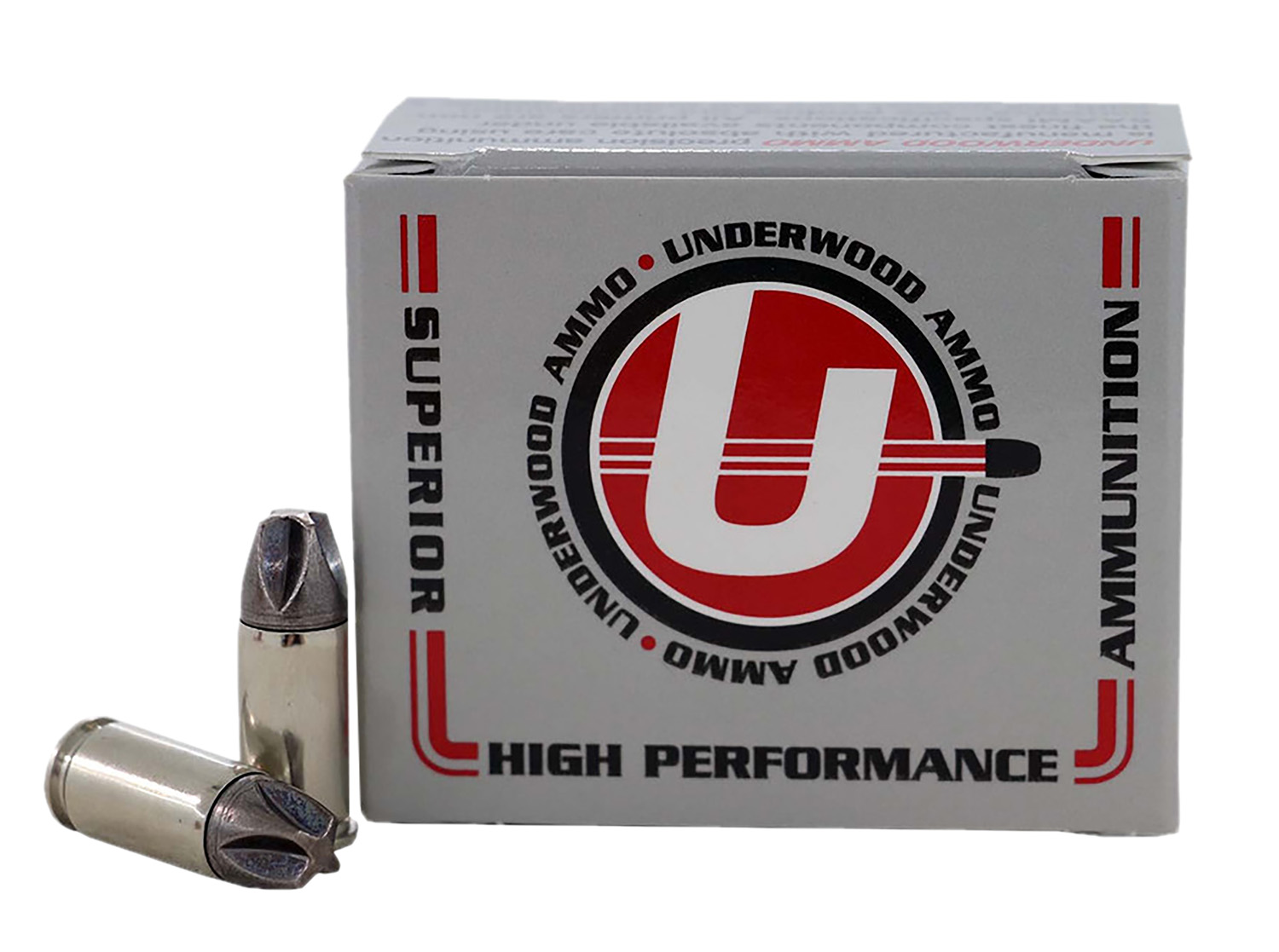 Underwood 874 Platinum 9mm+P 68gr Ammo 20/Box Nickel-Plated Brass