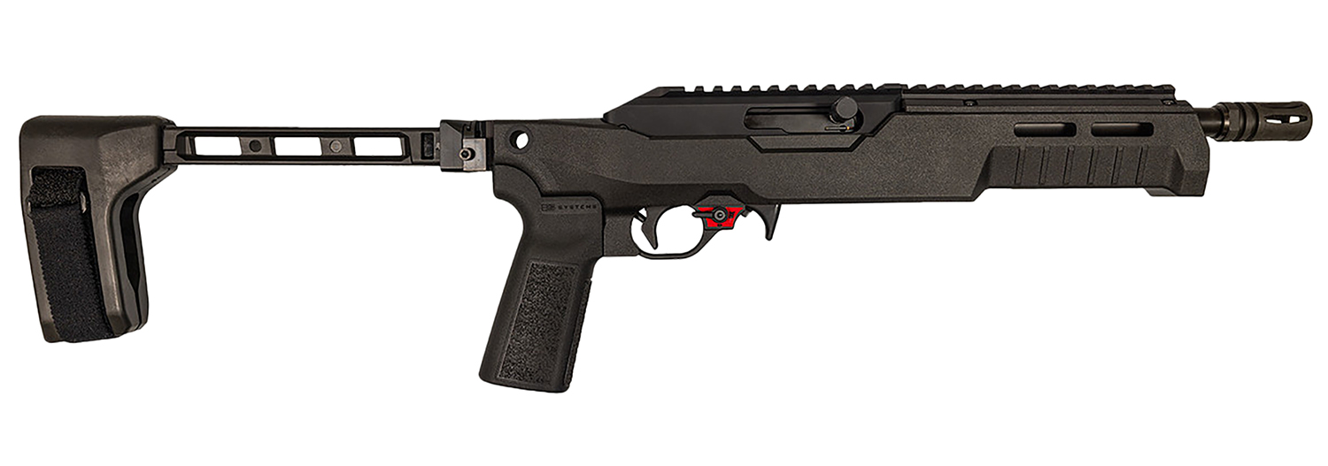 Fostech F22 02-30000-BLK .22LR Pistol 8" Barrel SB Chassis/Brace