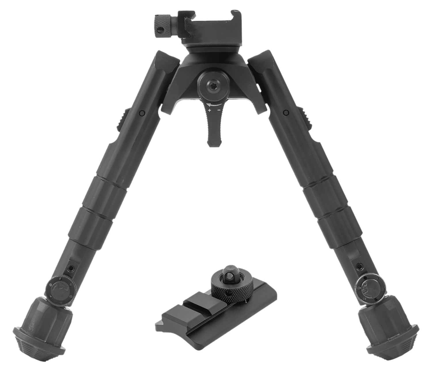 Leapers TLBP01B Bipod 7-9" Black Anodized Aluminum with Rubber Feet