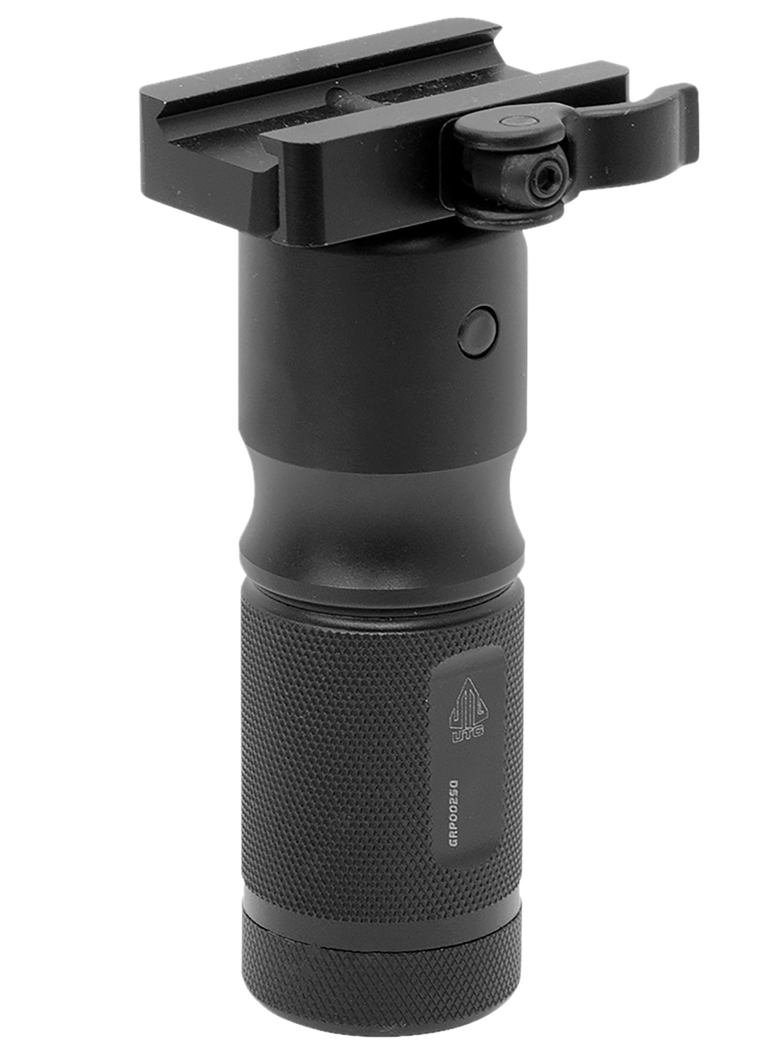 Leapers MNTGRP002SQ QD Foldable Foregrip Matte Black Aluminum 4.7"