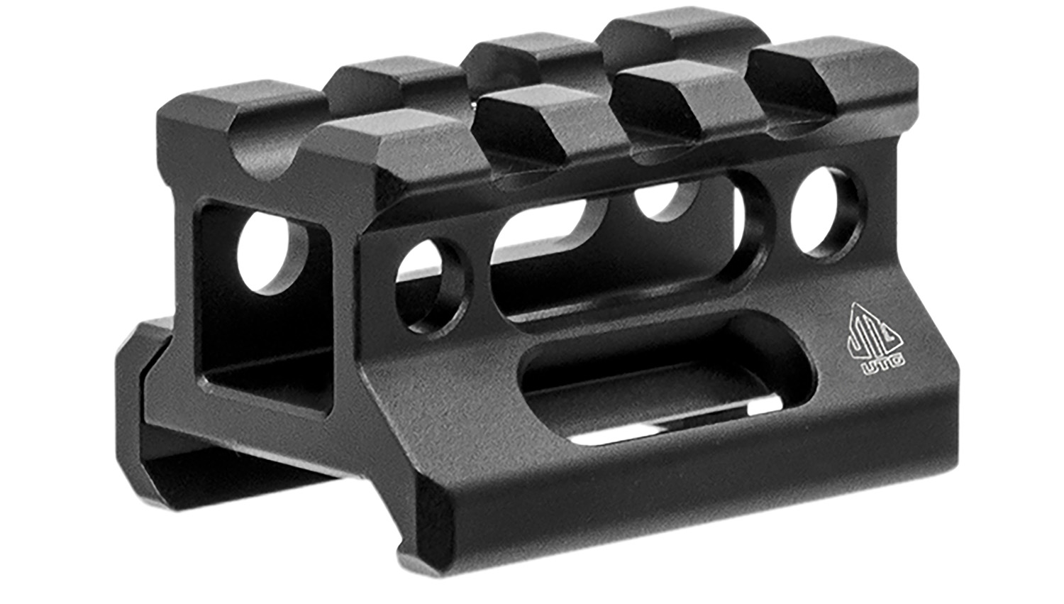 Leapers MTRSX7S Picatinny Riser 0.75" Saddle, 3 Slots, Matte Black Aluminum
