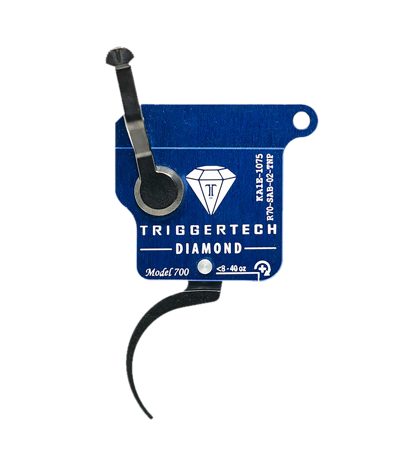 TriggerTech R70SAB02TNP Diamond Black Curved Trigger Remington 700 RH