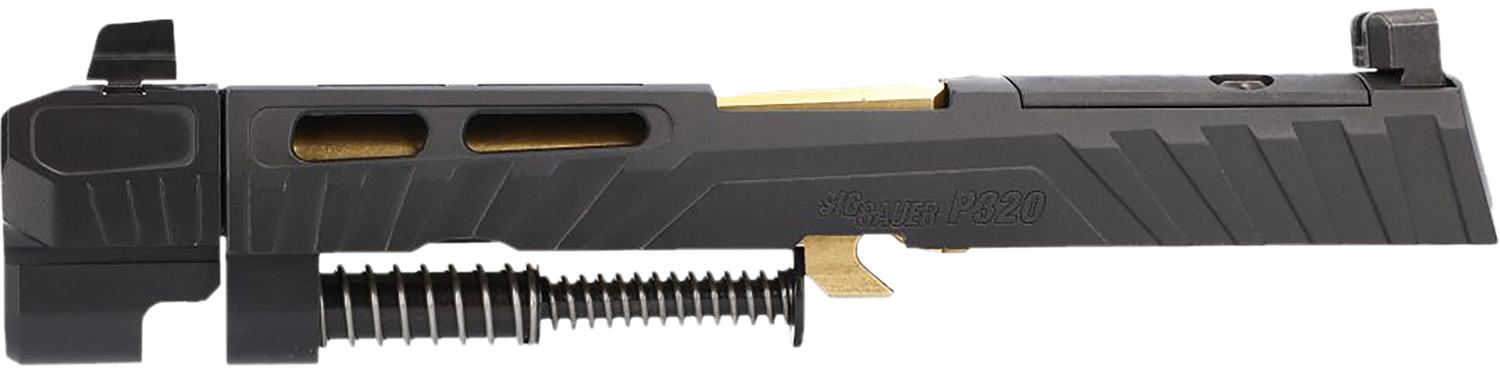 Sig Sauer 8901002 P320 9mm Gold/Black Stainless Steel Optic Ready Slide XRAY3 Sights