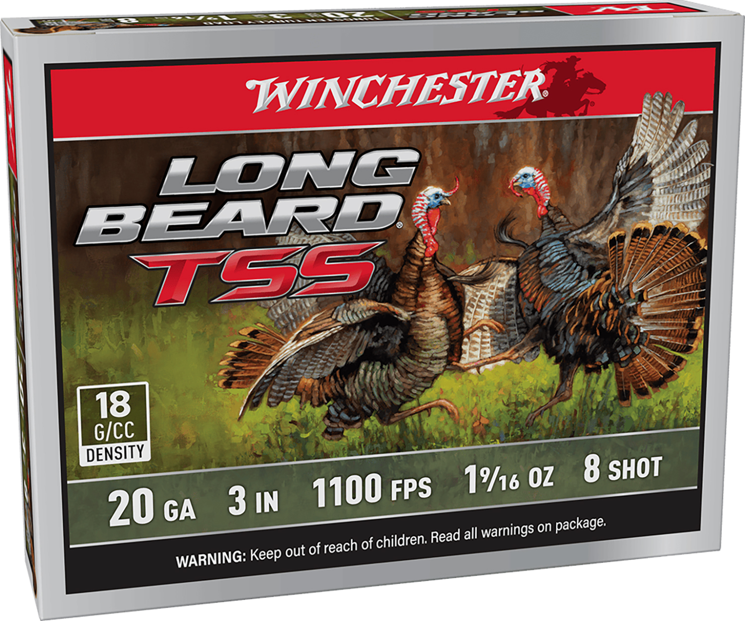 Winchester AMMO 20Ga 3" 5rd #8 Long Beard TSS 1-9/16oz Shotshells LBTSS2038